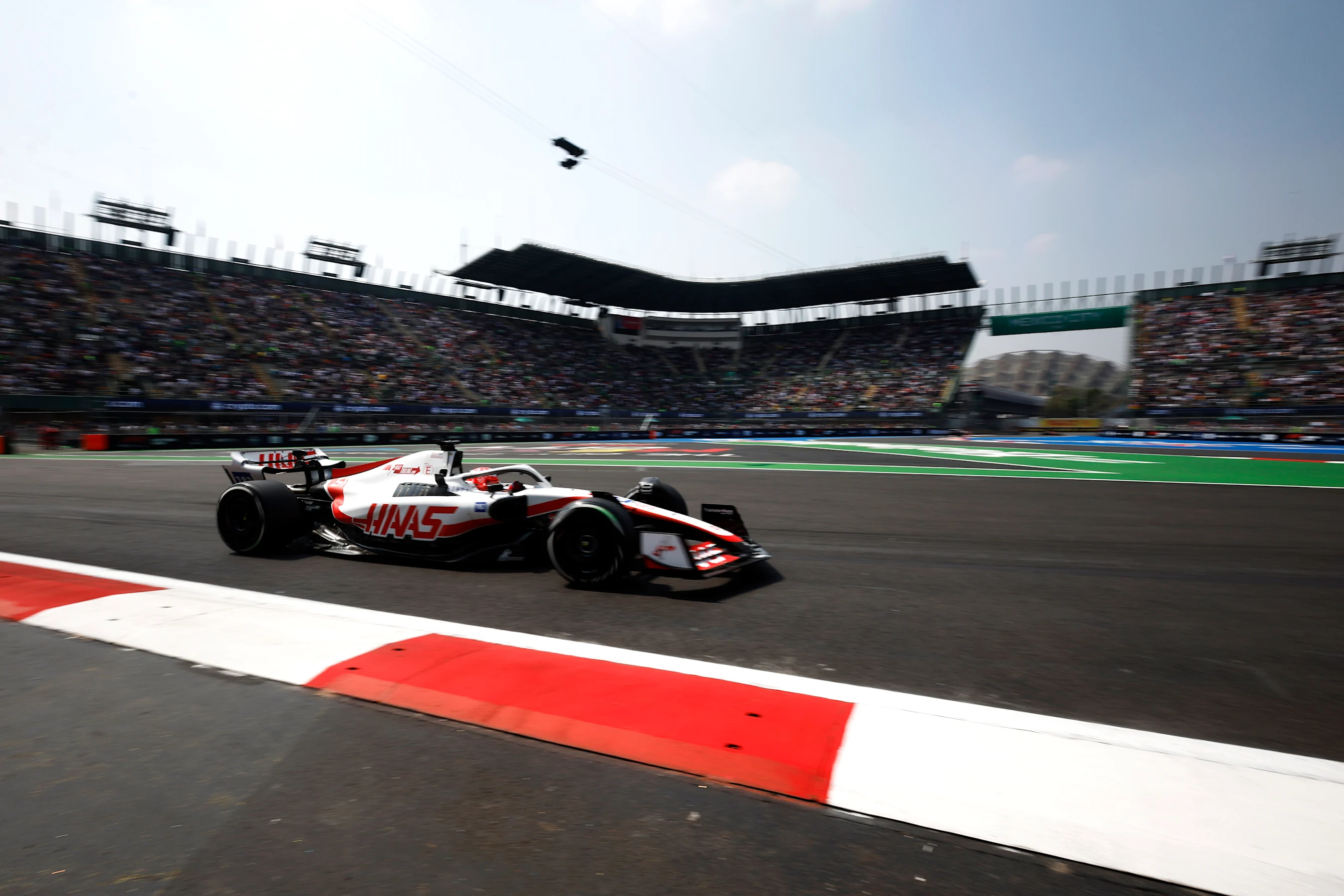 MEXICO CITY, MEXICO - OCTOBER 28: Pietro Fittipaldi of Brazil driving the (51) Haas F1 VF-22