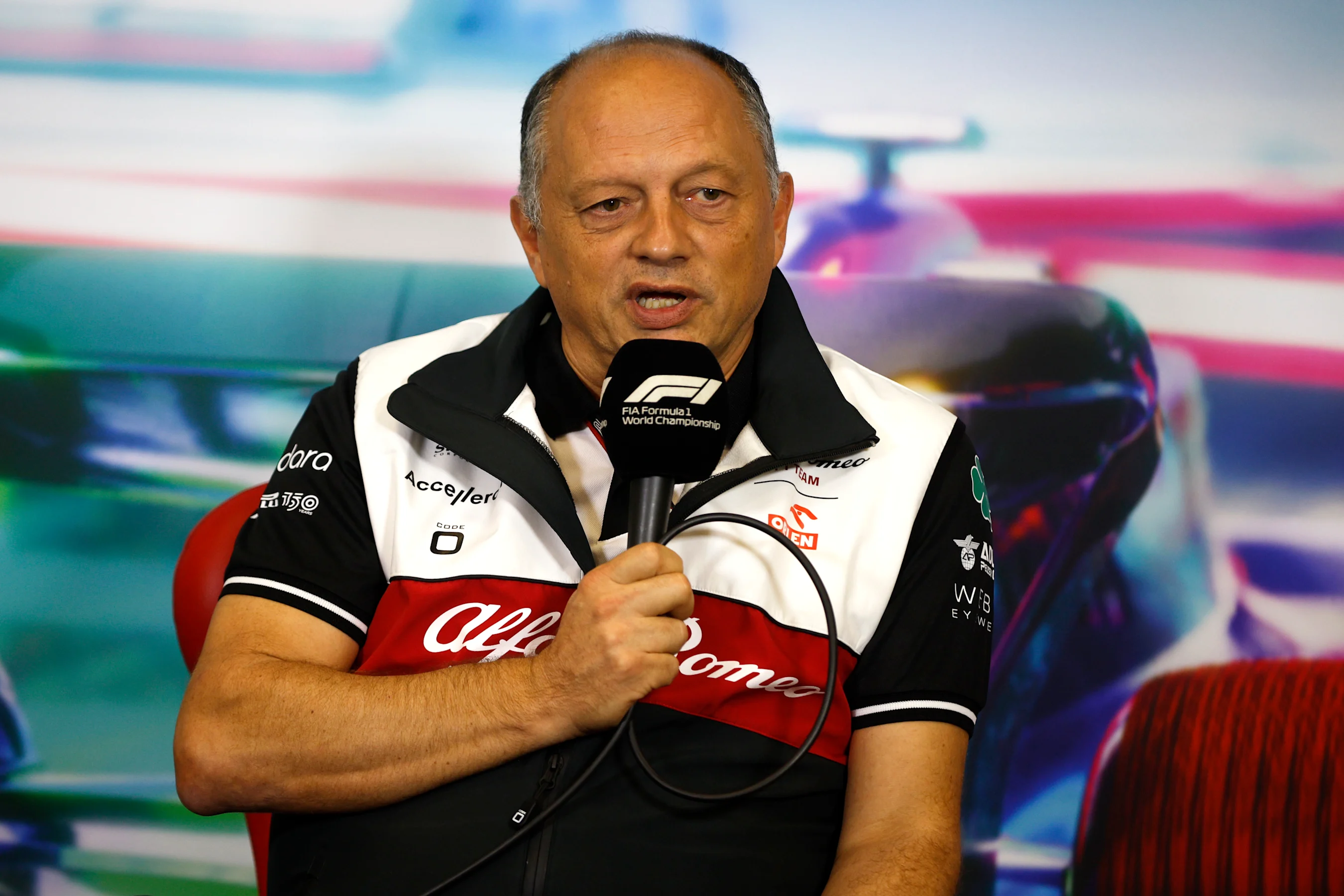 MEXICO CITY, MEXICO - OCTOBER 29: Alfa Romeo Racing Team Principal Frederic Vasseur attends the