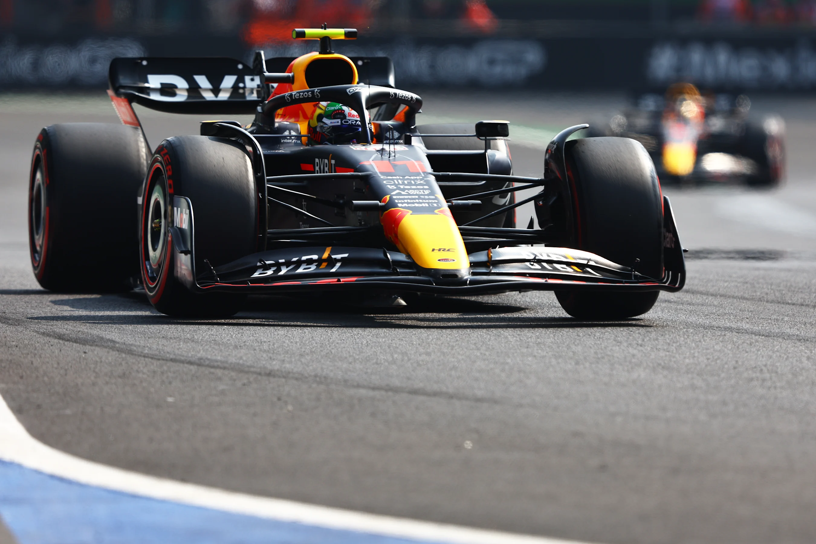 MEXICO CITY, MEXICO - OCTOBER 29: Sergio Perez of Mexico driving the (11) Oracle Red Bull Racing