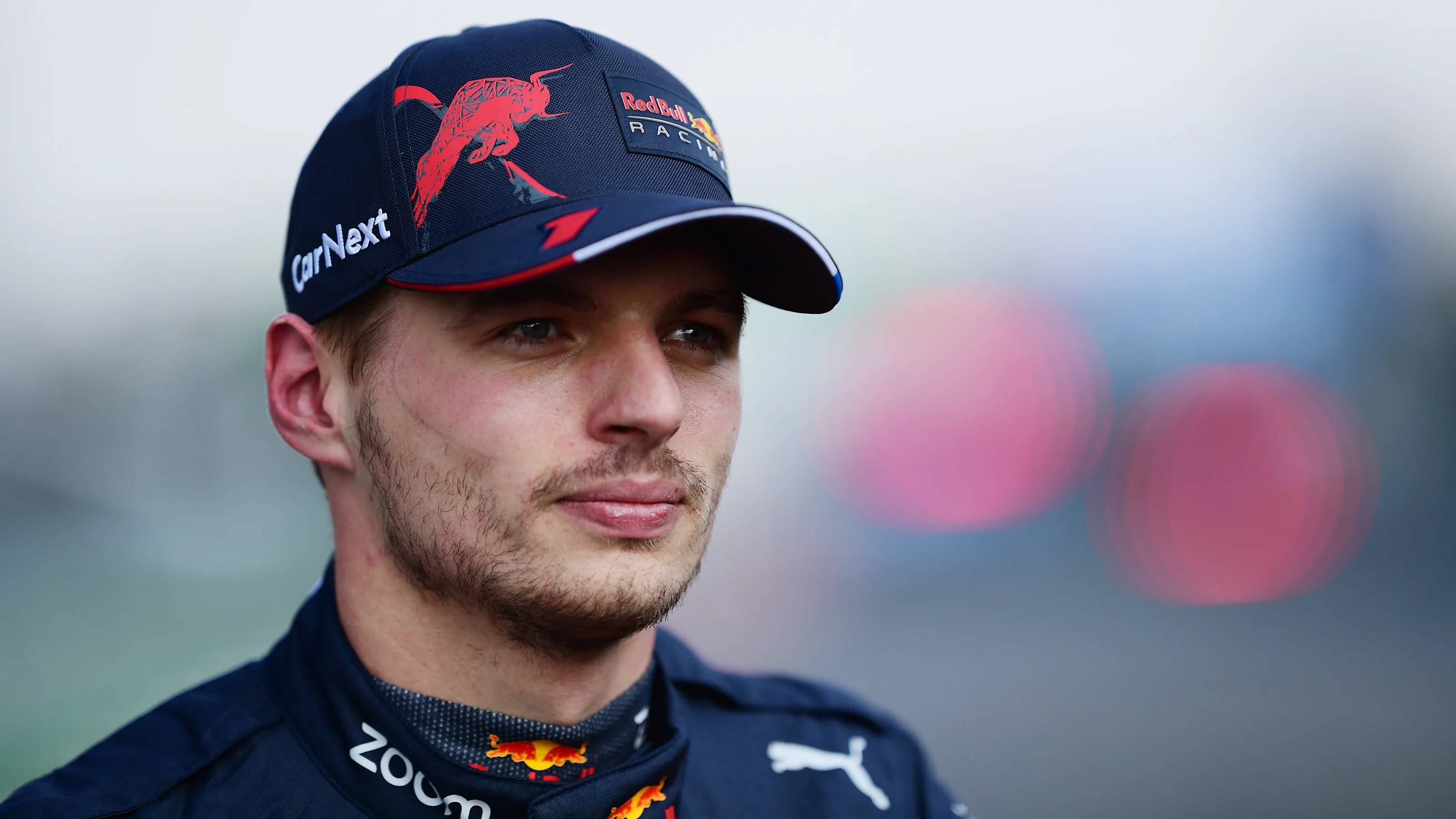 MEXICO CITY, MEXICO - OCTOBER 29: Pole position qualifier Max Verstappen of the Netherlands and