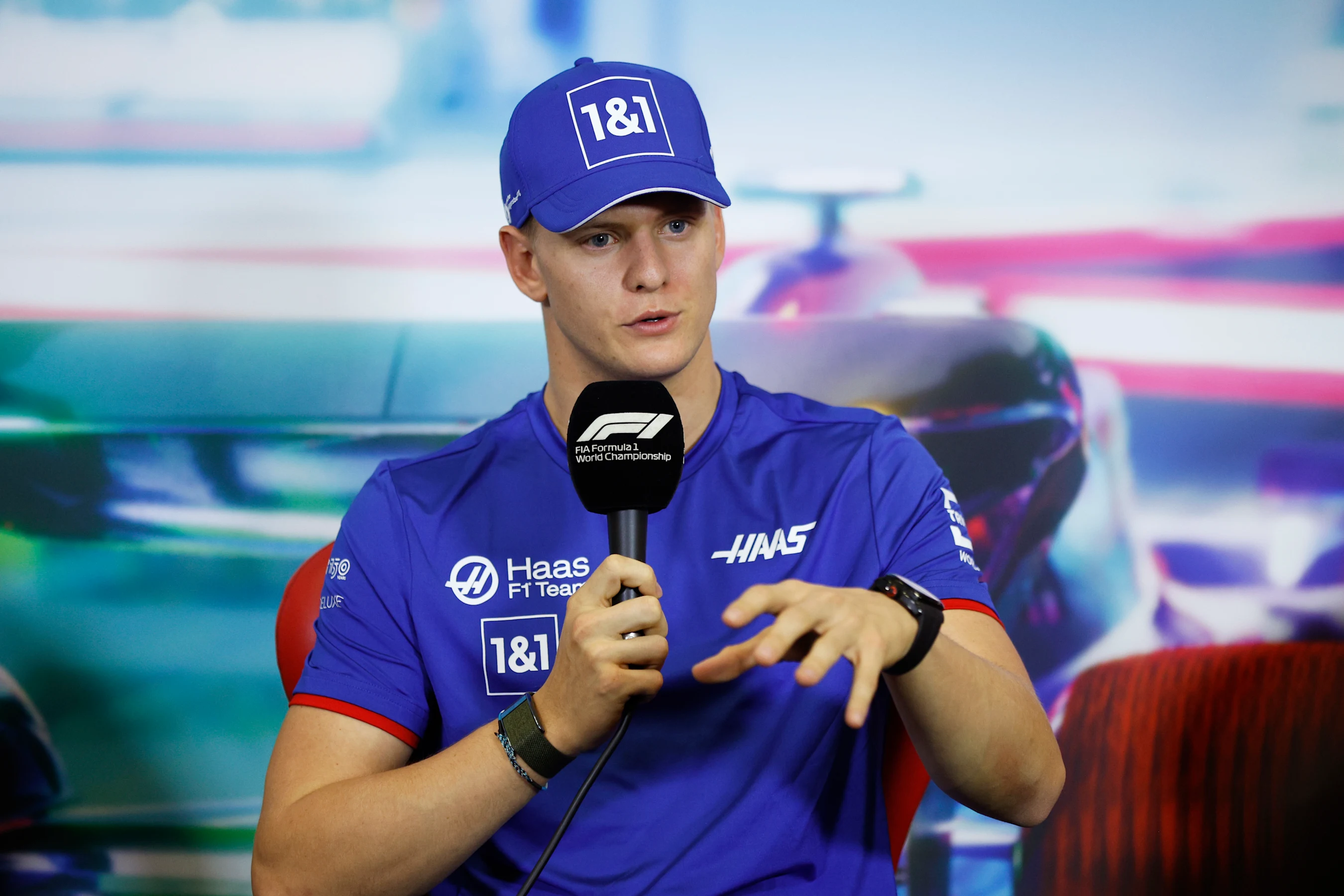 MEXICO CITY, MEXICO - OCTOBER 27: Mick Schumacher of Germany and Haas F1 attends the Drivers Press