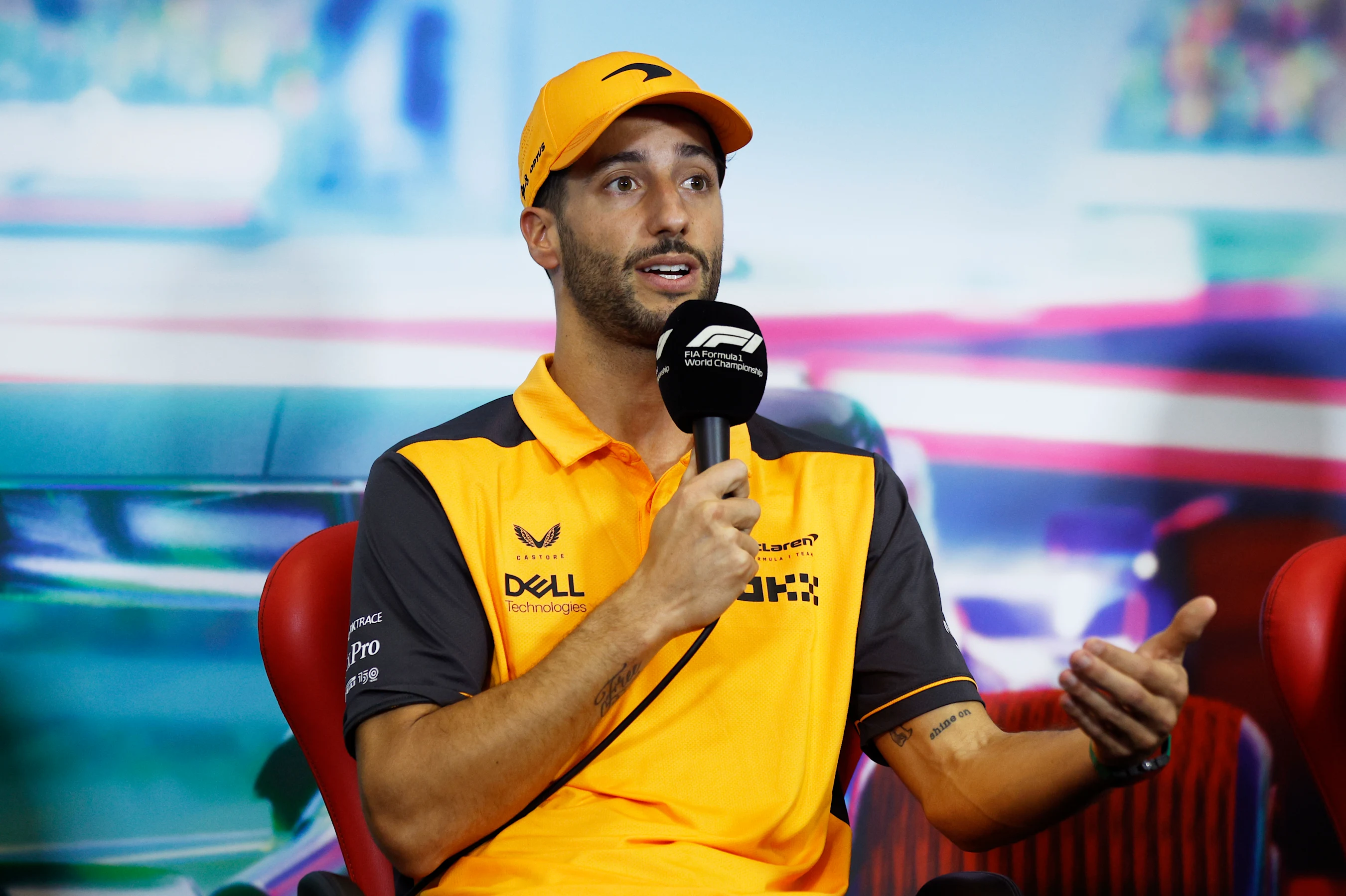 MEXICO CITY, MEXICO - OCTOBER 27: Daniel Ricciardo of Australia and McLaren attends the Drivers