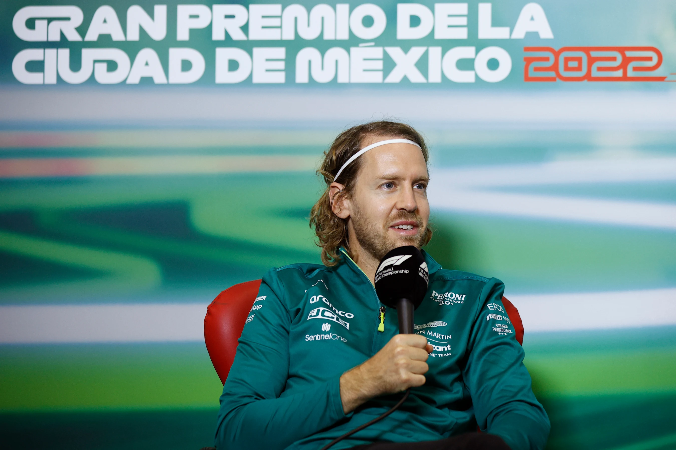 MEXICO CITY, MEXICO - OCTOBER 27: Sebastian Vettel of Germany and Aston Martin F1 Team attends the