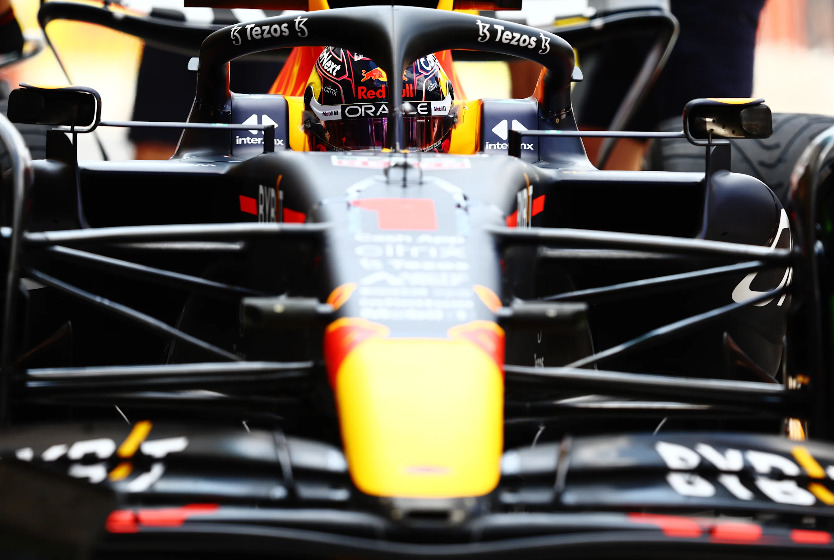 MIAMI, FLORIDA - MAY 06: Max Verstappen of the Netherlands driving the (1) Oracle Red Bull Racing