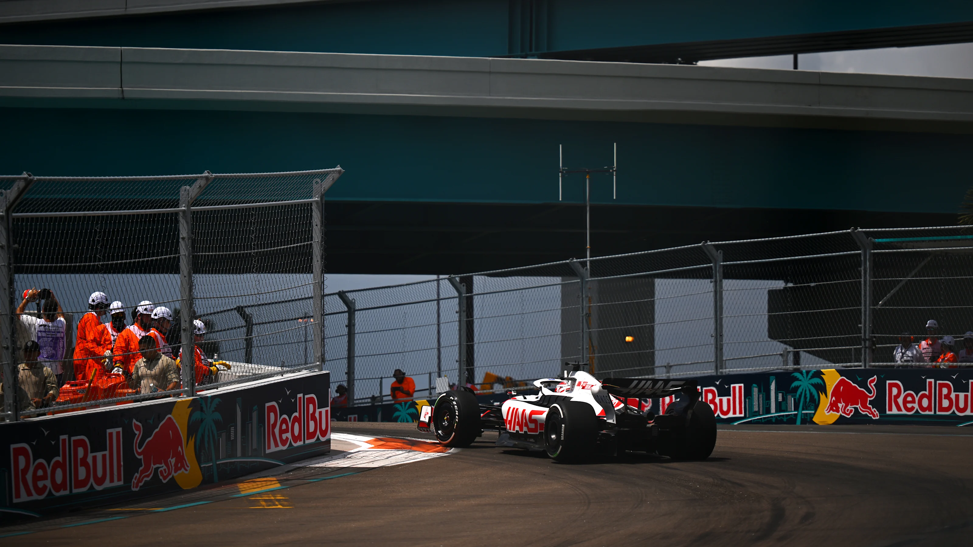 MIAMI, FLORIDA - MAY 06: Kevin Magnussen of Denmark driving the (20) Haas F1 VF-22 Ferrari on track