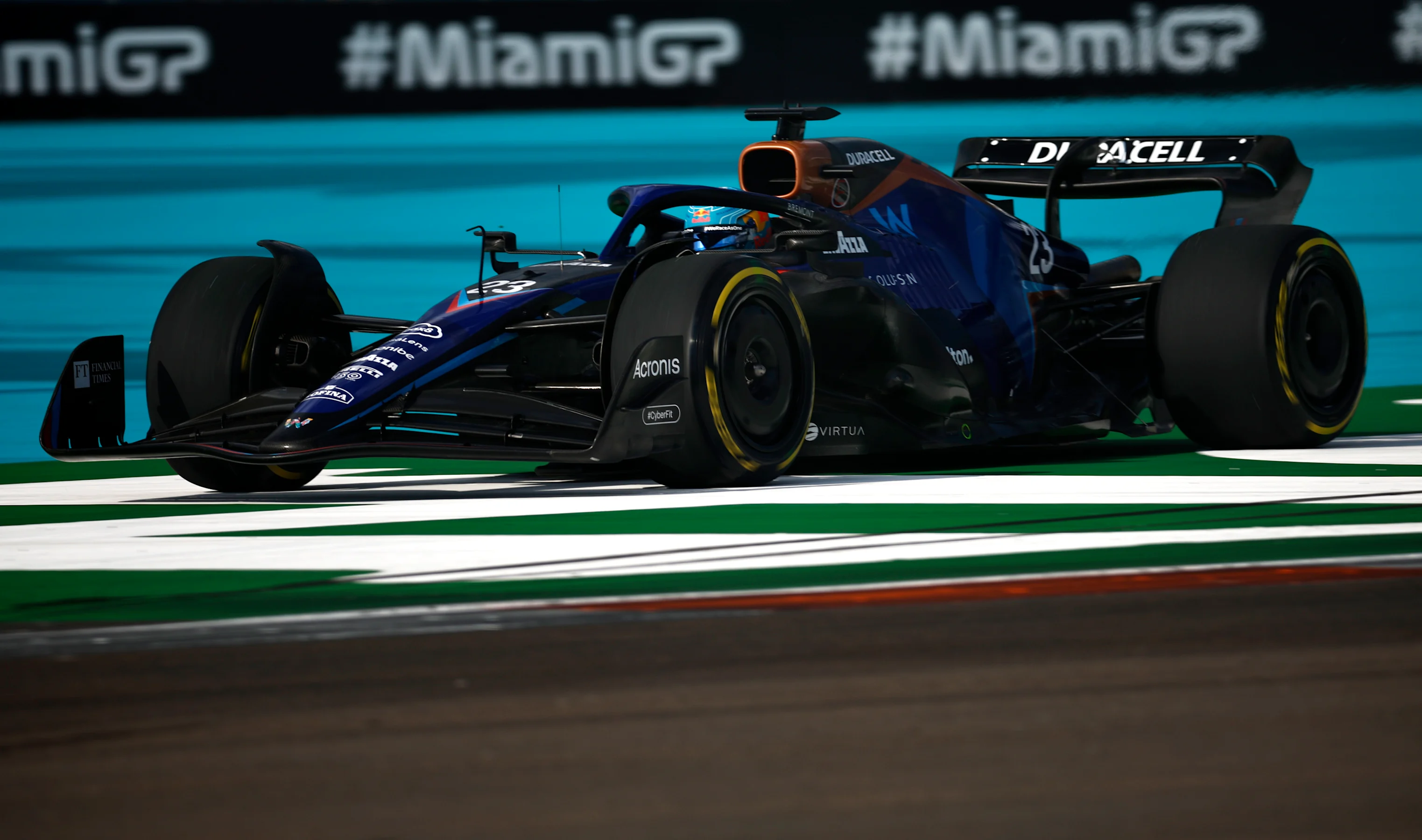 MIAMI, FLORIDA - MAY 06: Alexander Albon of Thailand driving the (23) Williams FW44 Mercedes on
