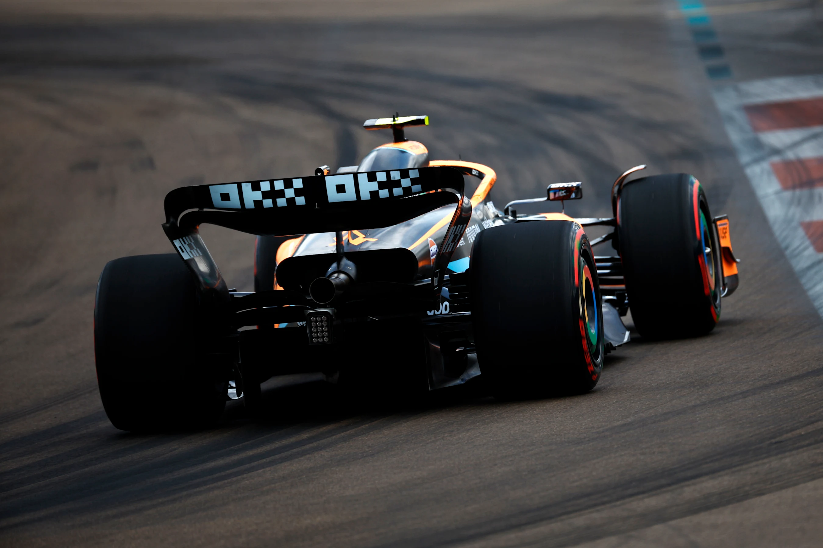 MIAMI, FLORIDA - MAY 07: Lando Norris of Great Britain driving the (4) McLaren MCL36 Mercedes on