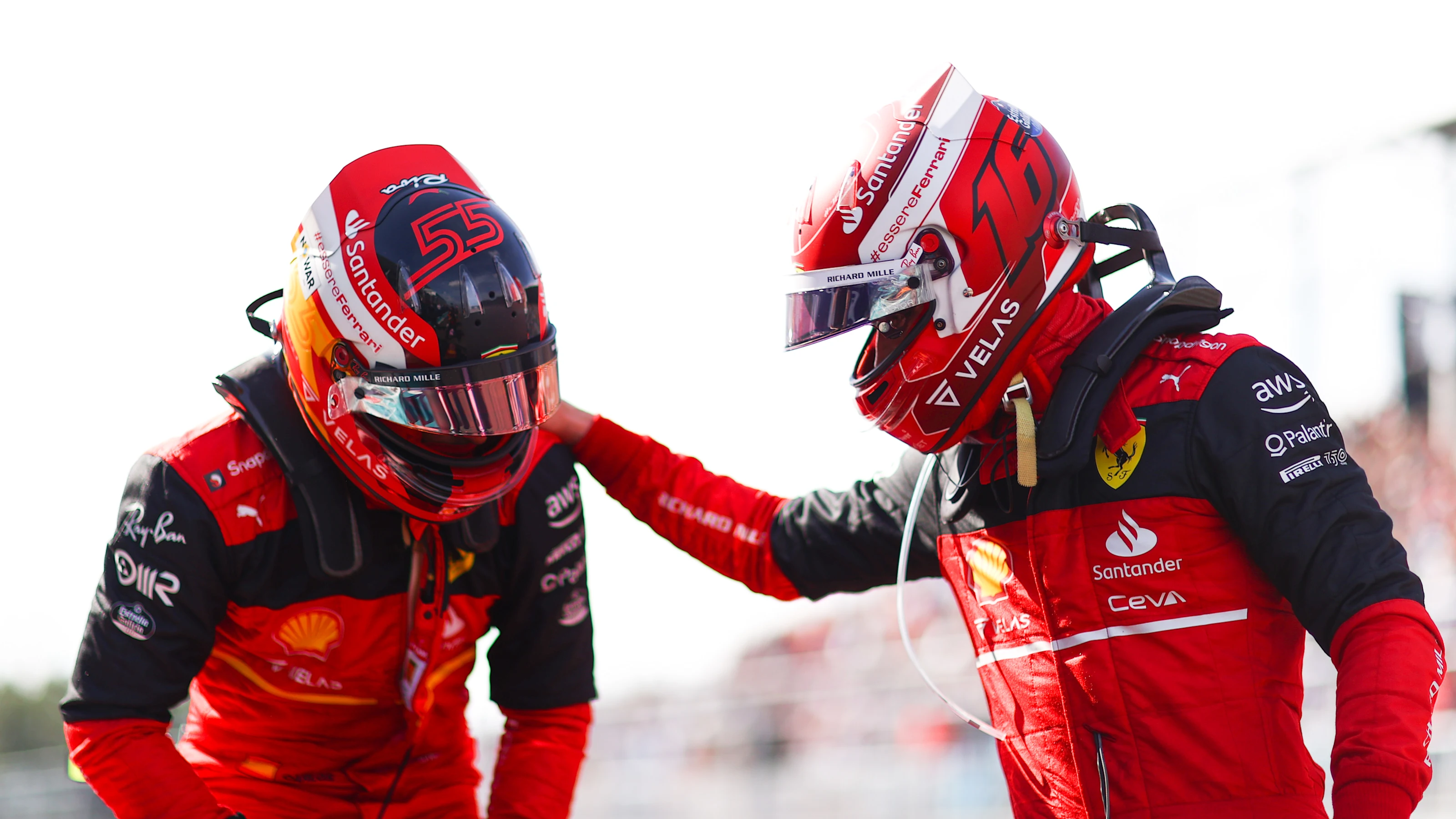 MIAMI, FLORIDA - MAY 07: Pole position qualifier Charles Leclerc of Monaco and Ferrari and Second