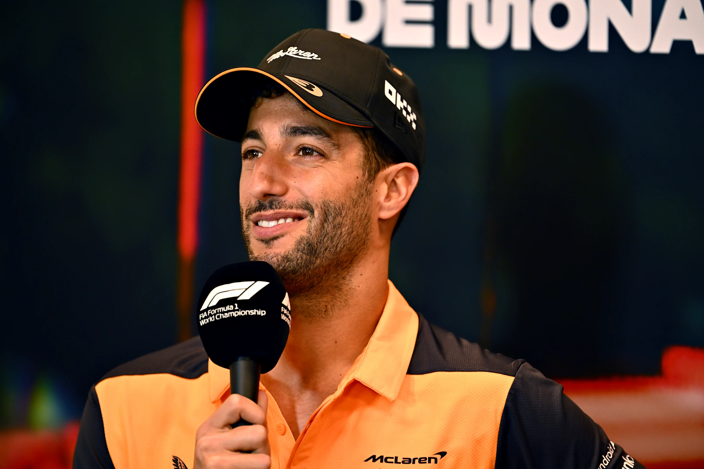 MONTE-CARLO, MONACO - MAY 27: Daniel Ricciardo of Australia and McLaren talks in the Drivers Press