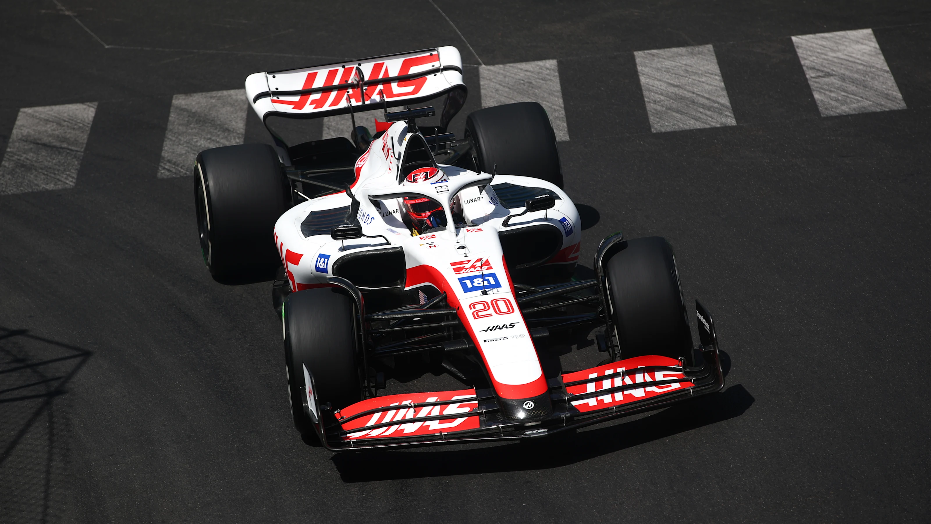 MONTE-CARLO, MONACO - MAY 27: Kevin Magnussen of Denmark driving the (20) Haas F1 VF-22 Ferrari on