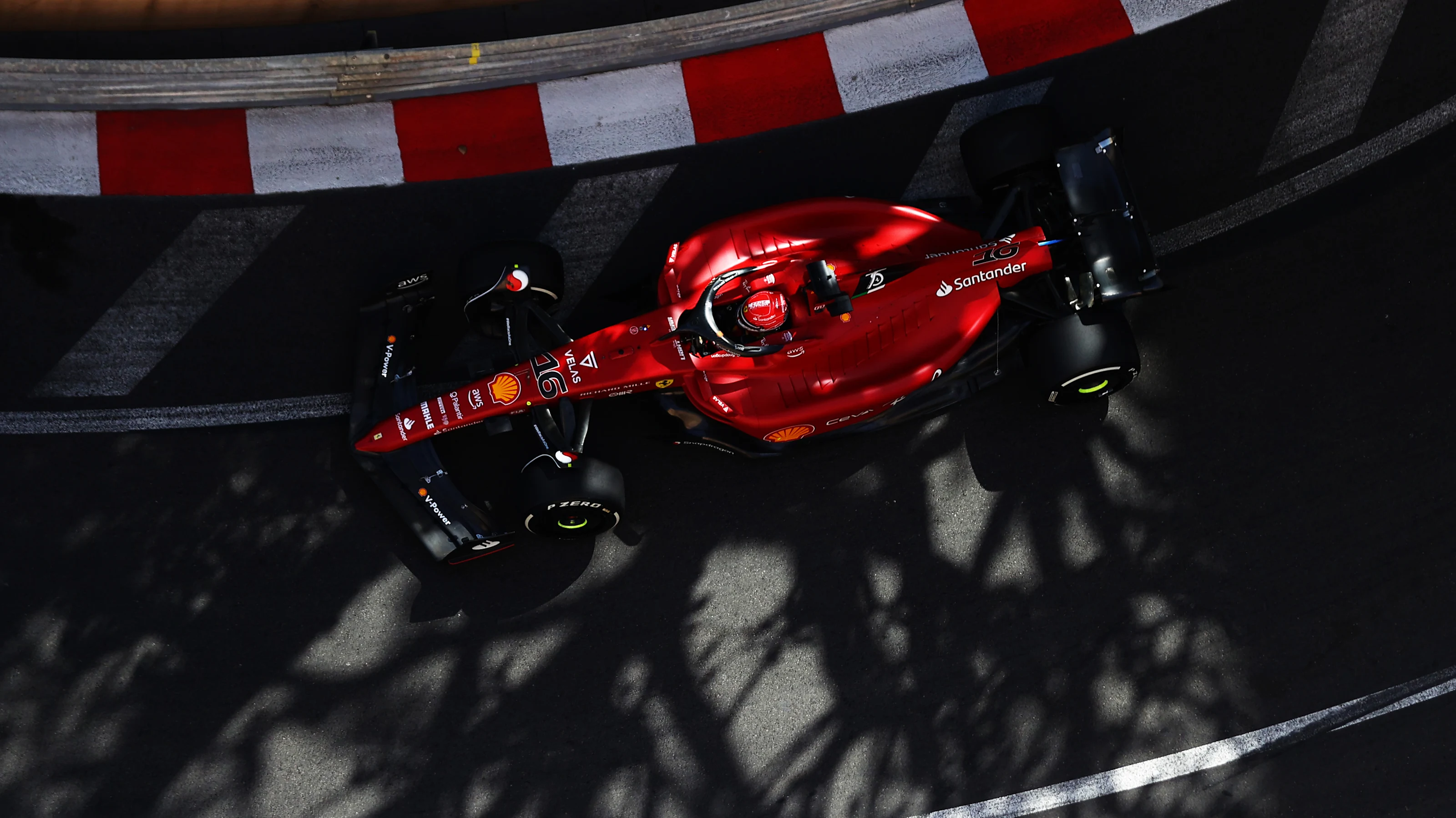 MONTE-CARLO, MONACO - MAY 27: Charles Leclerc of Monaco driving the (16) Ferrari F1-75 on track