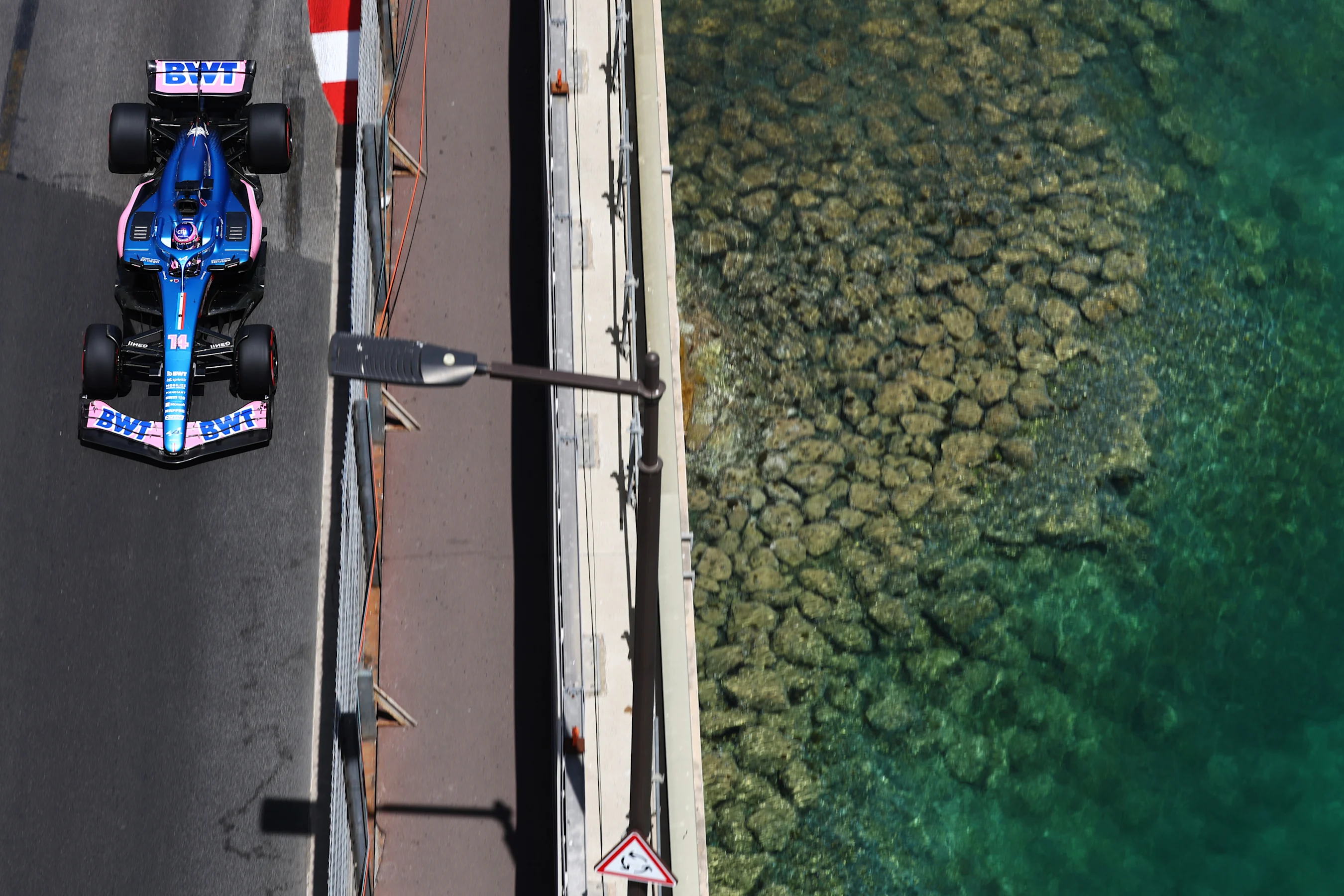 MONTE-CARLO, MONACO - MAY 28: Fernando Alonso of Spain driving the (14) Alpine F1 A522 Renault on