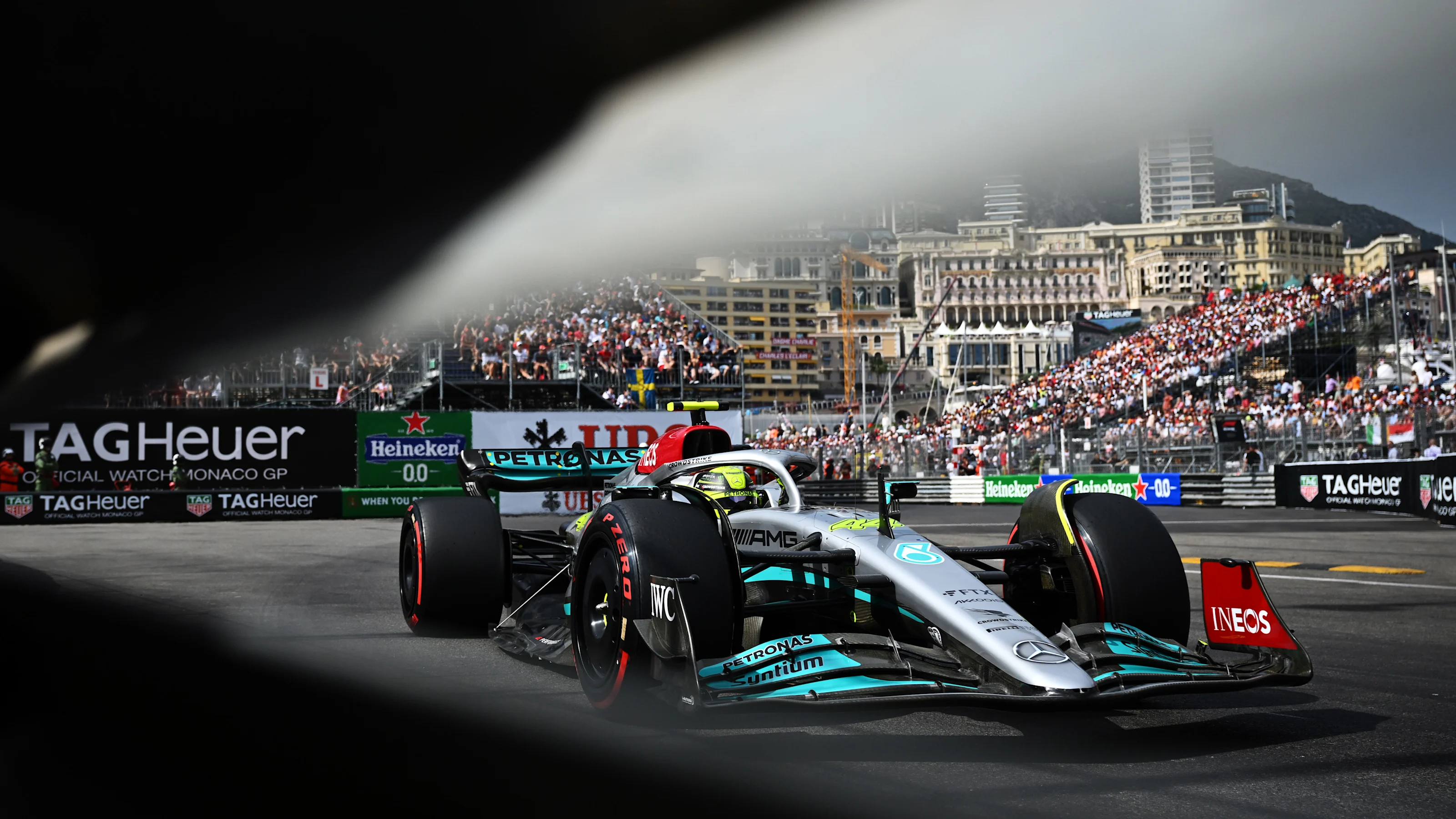 MONTE-CARLO, MONACO - MAY 28: Lewis Hamilton of Great Britain driving the (44) Mercedes AMG