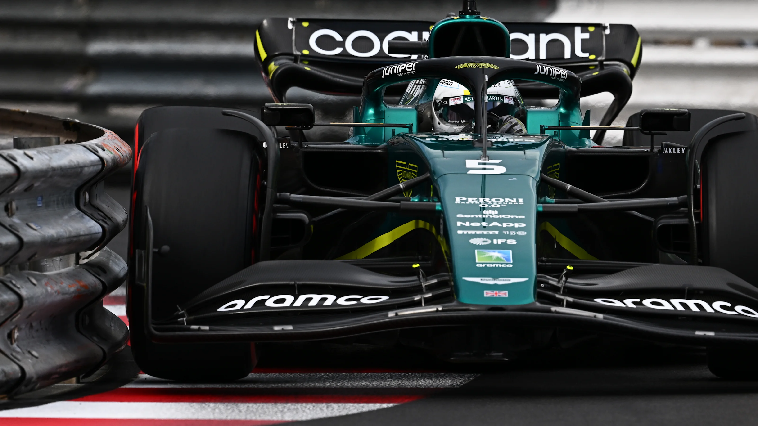 MONTE-CARLO, MONACO - MAY 28: Sebastian Vettel of Germany driving the (5) Aston Martin AMR22