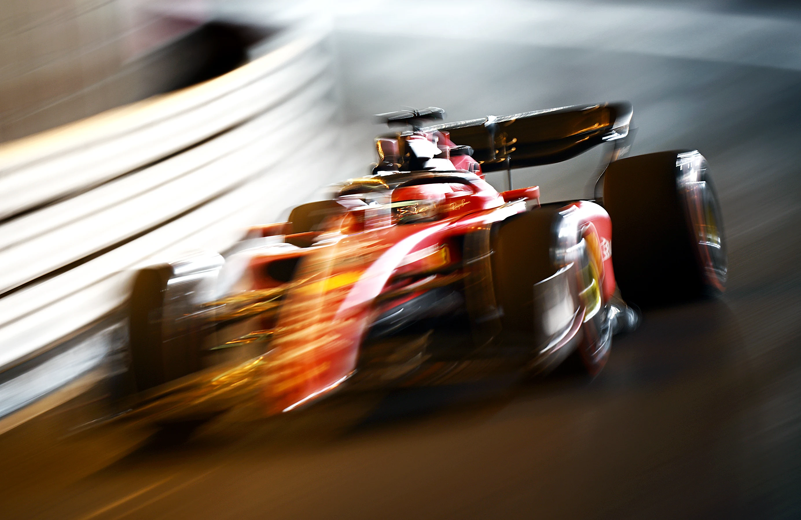 MONTE-CARLO, MONACO - MAY 28: Carlos Sainz of Spain driving (55) the Ferrari F1-75 on track during