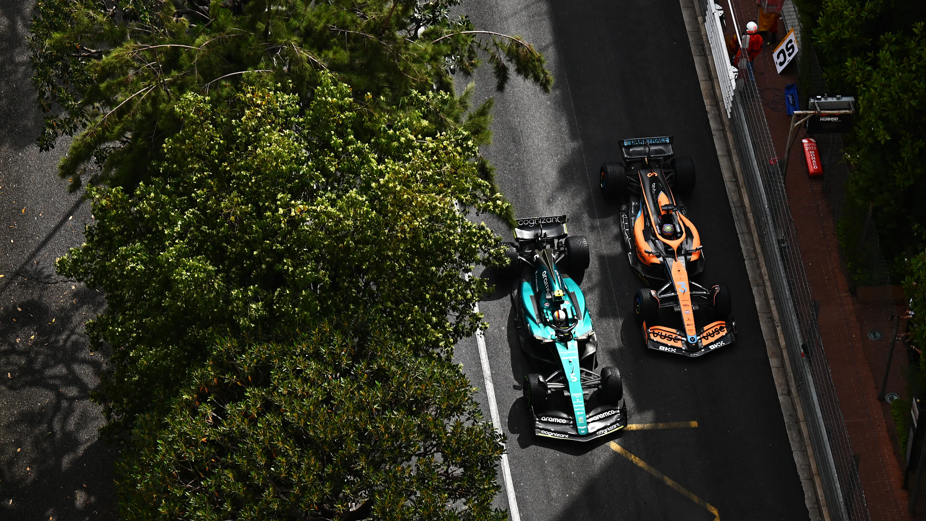 MONTE-CARLO, MONACO - MAY 29: Sebastian Vettel of Germany driving the (5) Aston Martin AMR22