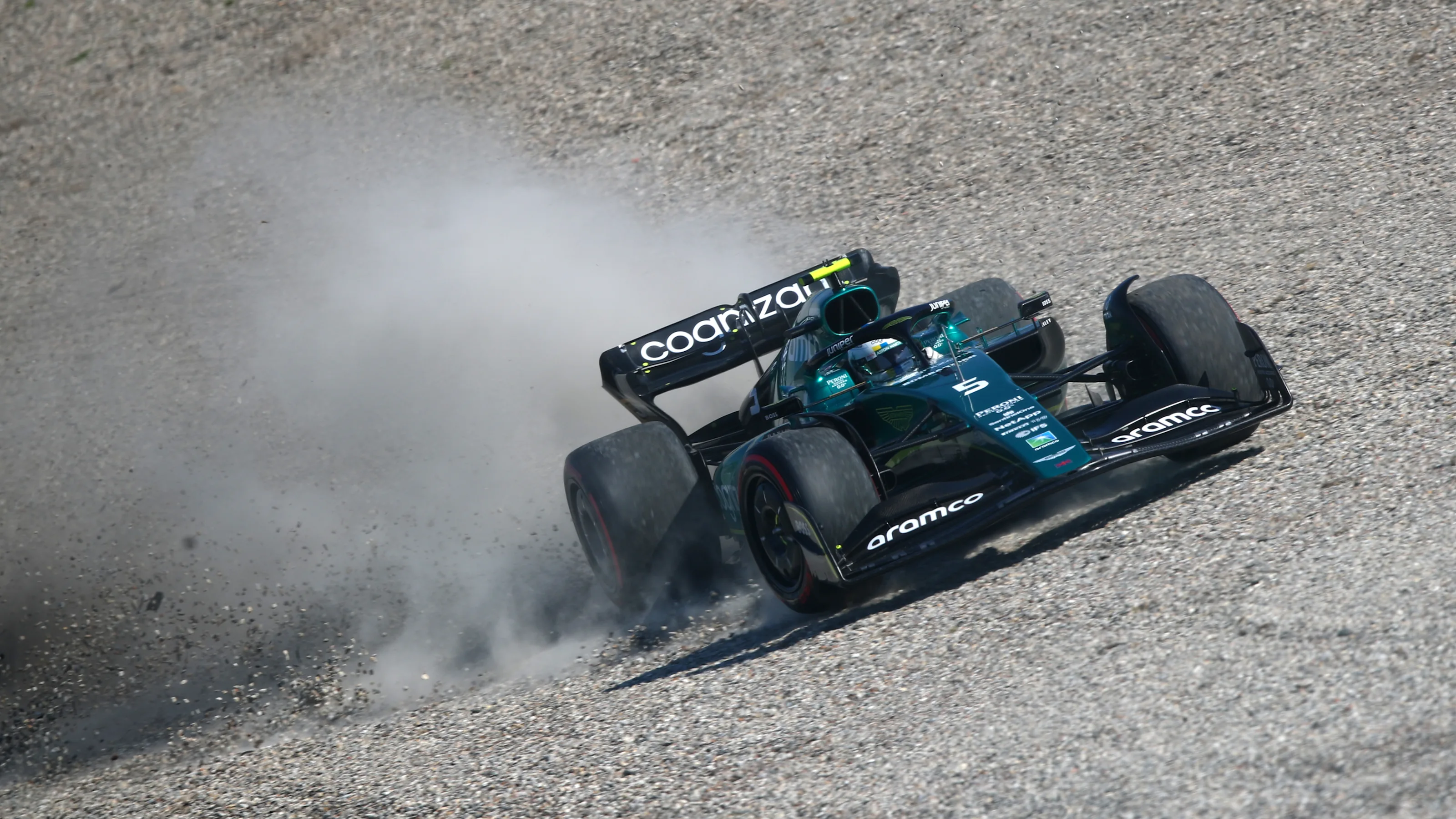 ZANDVOORT, NETHERLANDS - SEPTEMBER 03: Sebastian Vettel of Germany driving the (5) Aston Martin
