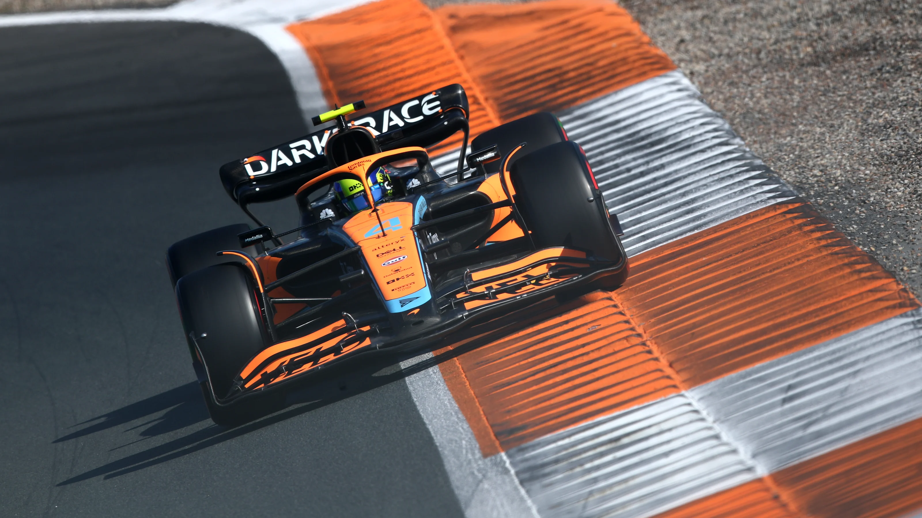 ZANDVOORT, NETHERLANDS - SEPTEMBER 03: Lando Norris of Great Britain driving the (4) McLaren MCL36