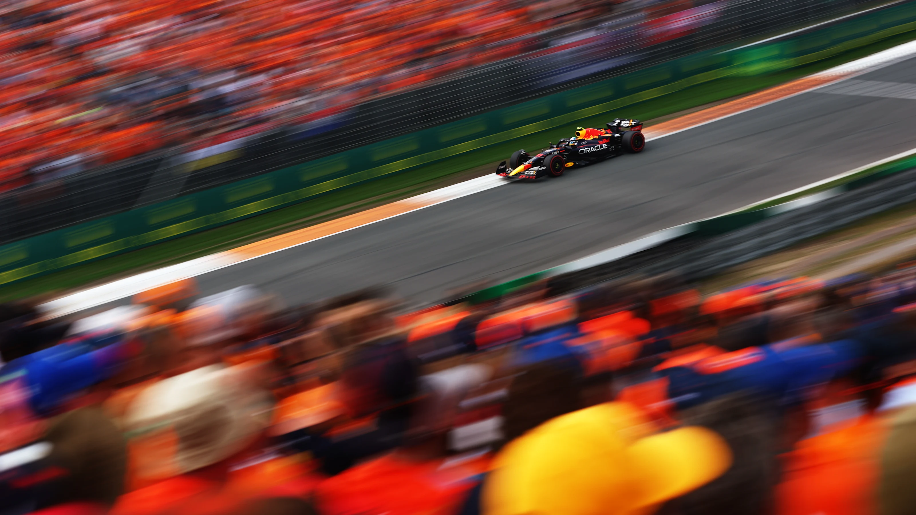 ZANDVOORT, NETHERLANDS - SEPTEMBER 04: Sergio Perez of Mexico driving the (11) Oracle Red Bull