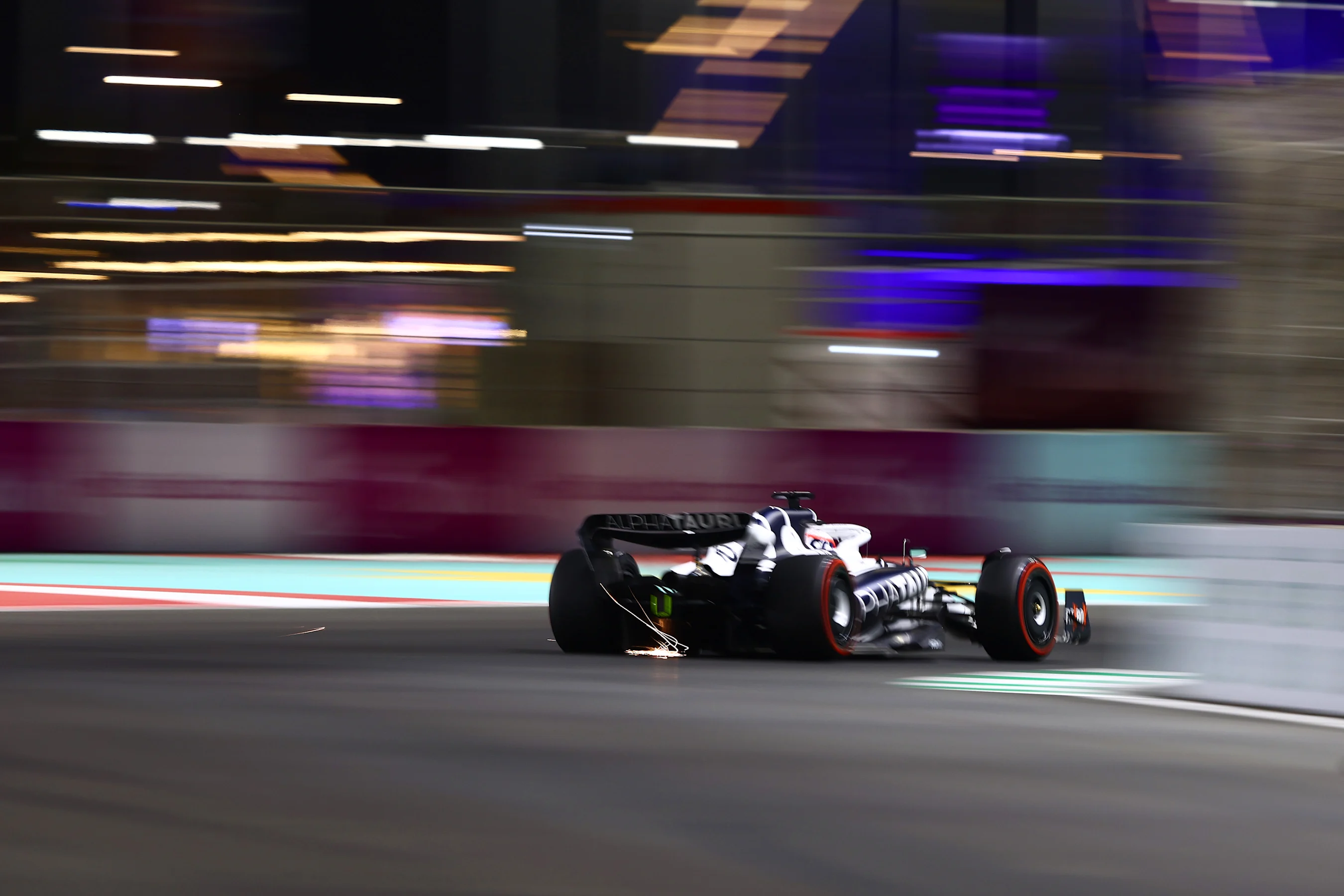 JEDDAH, SAUDI ARABIA - MARCH 25: Pierre Gasly of France driving the (10) Scuderia AlphaTauri AT03