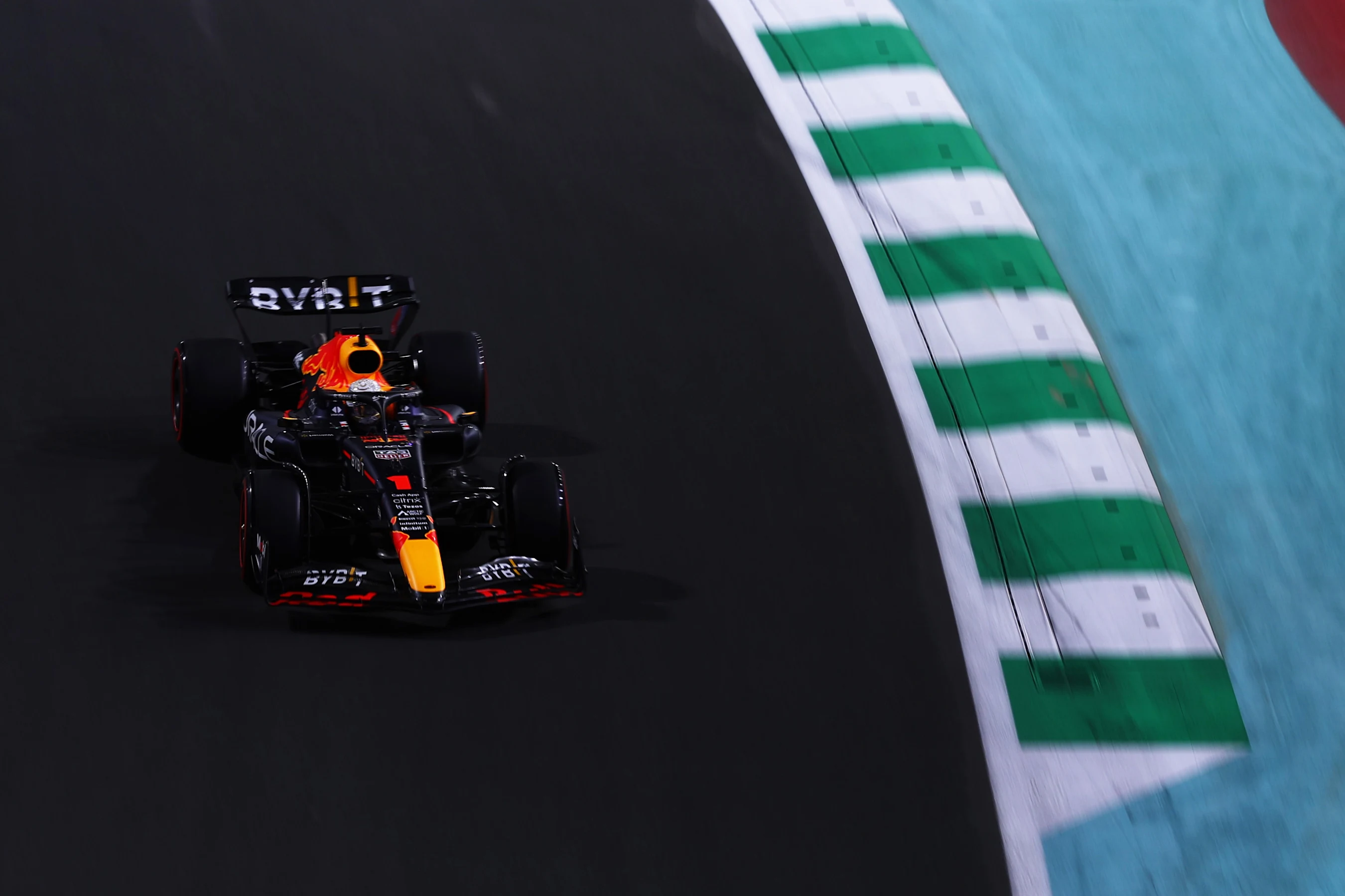 JEDDAH, SAUDI ARABIA - MARCH 26: Max Verstappen of the Netherlands driving the (1) Oracle Red Bull