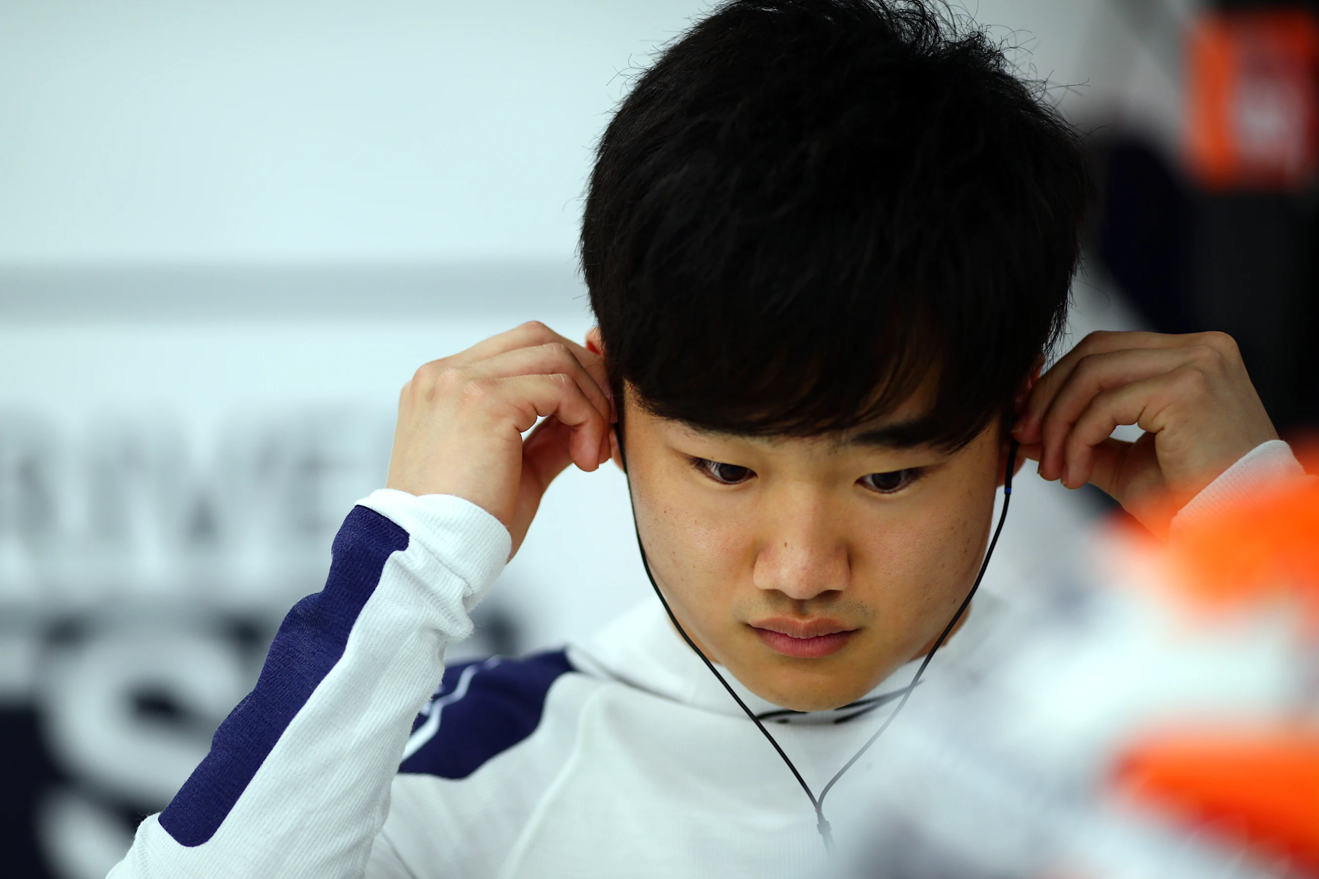 JEDDAH, SAUDI ARABIA - MARCH 27: Yuki Tsunoda of Japan and Scuderia AlphaTauri prepares to drive in