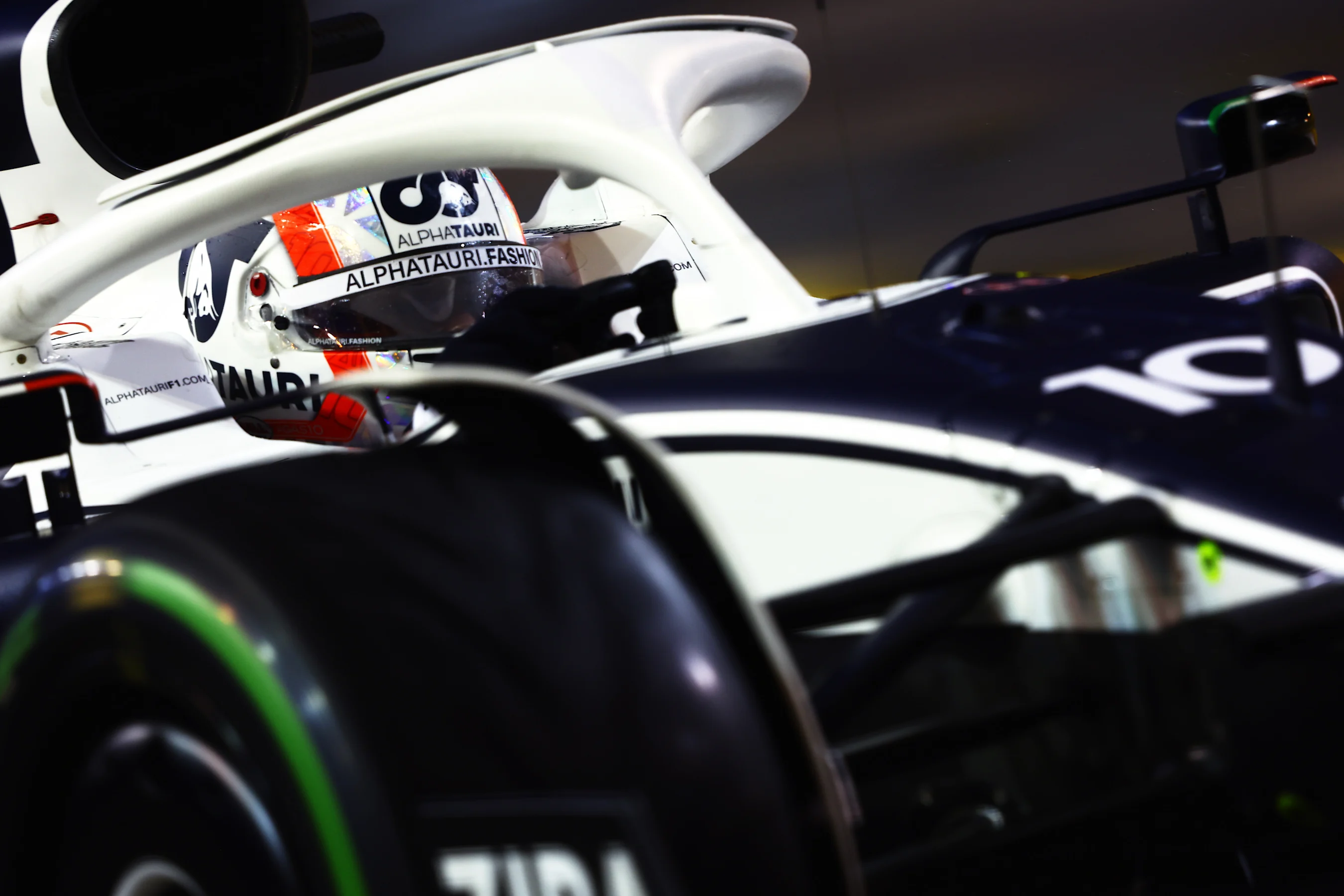 SINGAPORE, SINGAPORE - OCTOBER 01: Pierre Gasly of France driving the (10) Scuderia AlphaTauri AT03