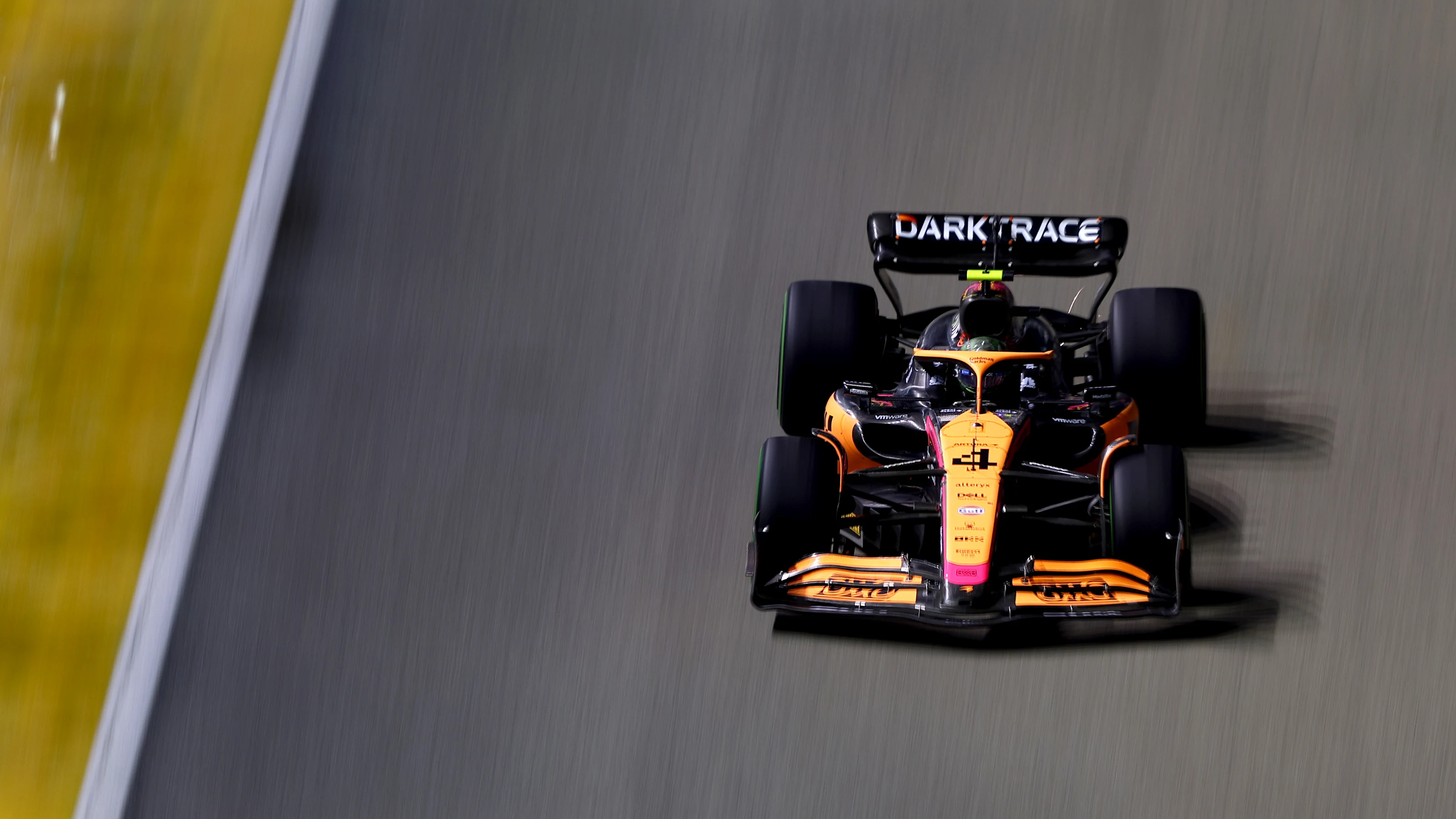SINGAPORE, SINGAPORE - OCTOBER 02: Lando Norris of Great Britain driving the (4) McLaren MCL36