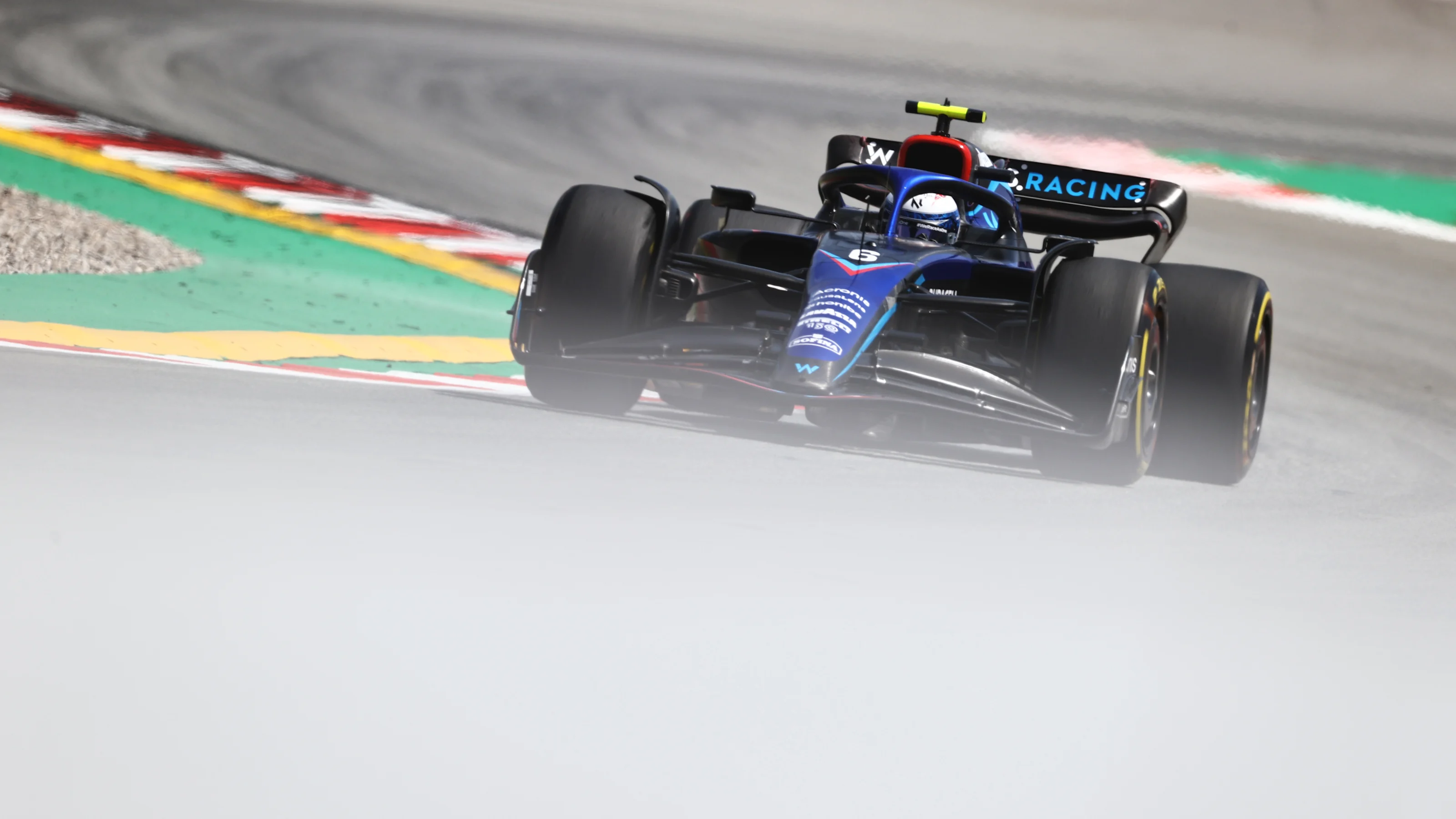 BARCELONA, SPAIN - MAY 20: Nicholas Latifi of Canada driving the (6) Williams FW44 Mercedes on