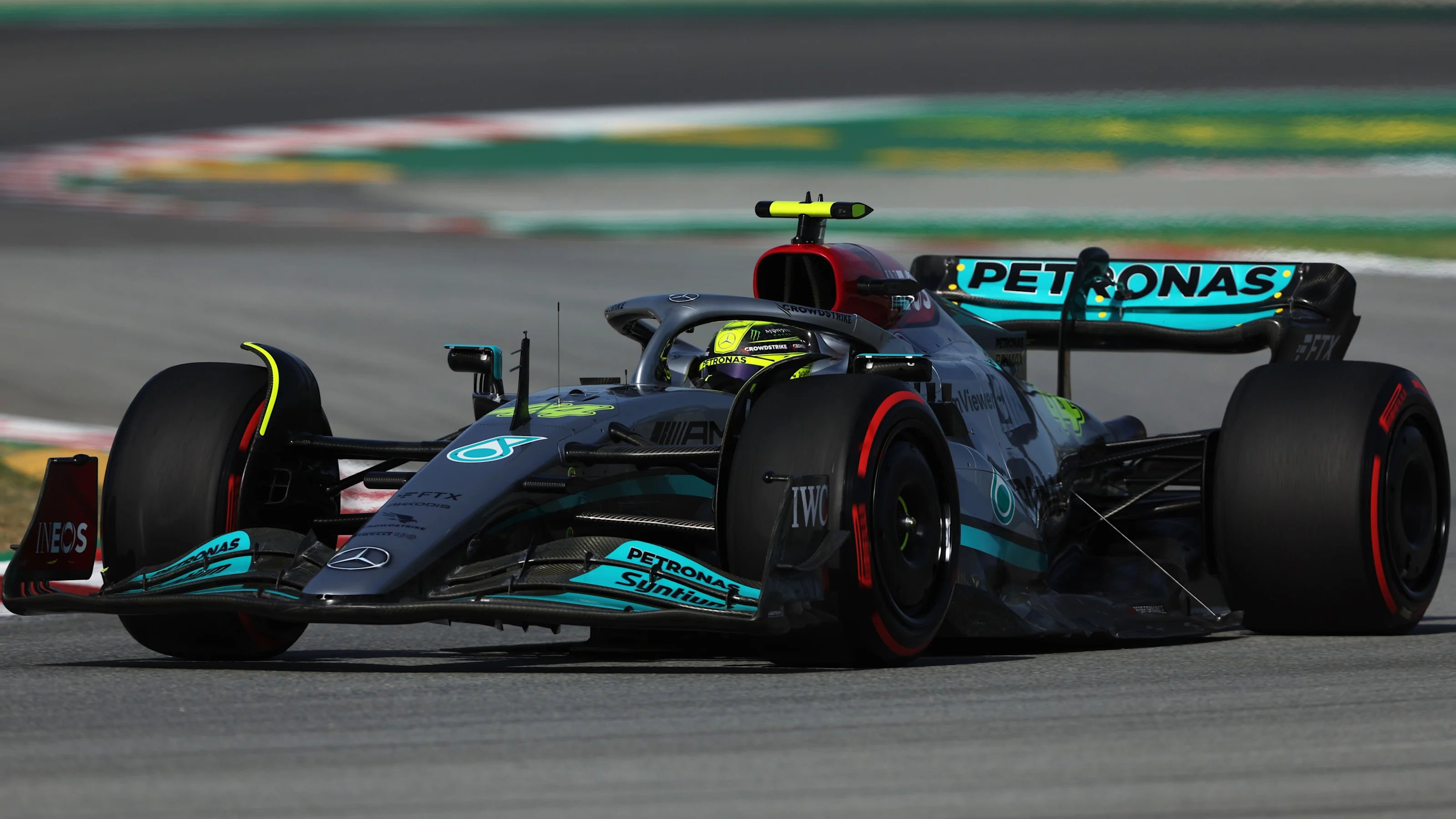 BARCELONA, SPAIN - MAY 20: Lewis Hamilton of Great Britain driving the (44) Mercedes AMG Petronas