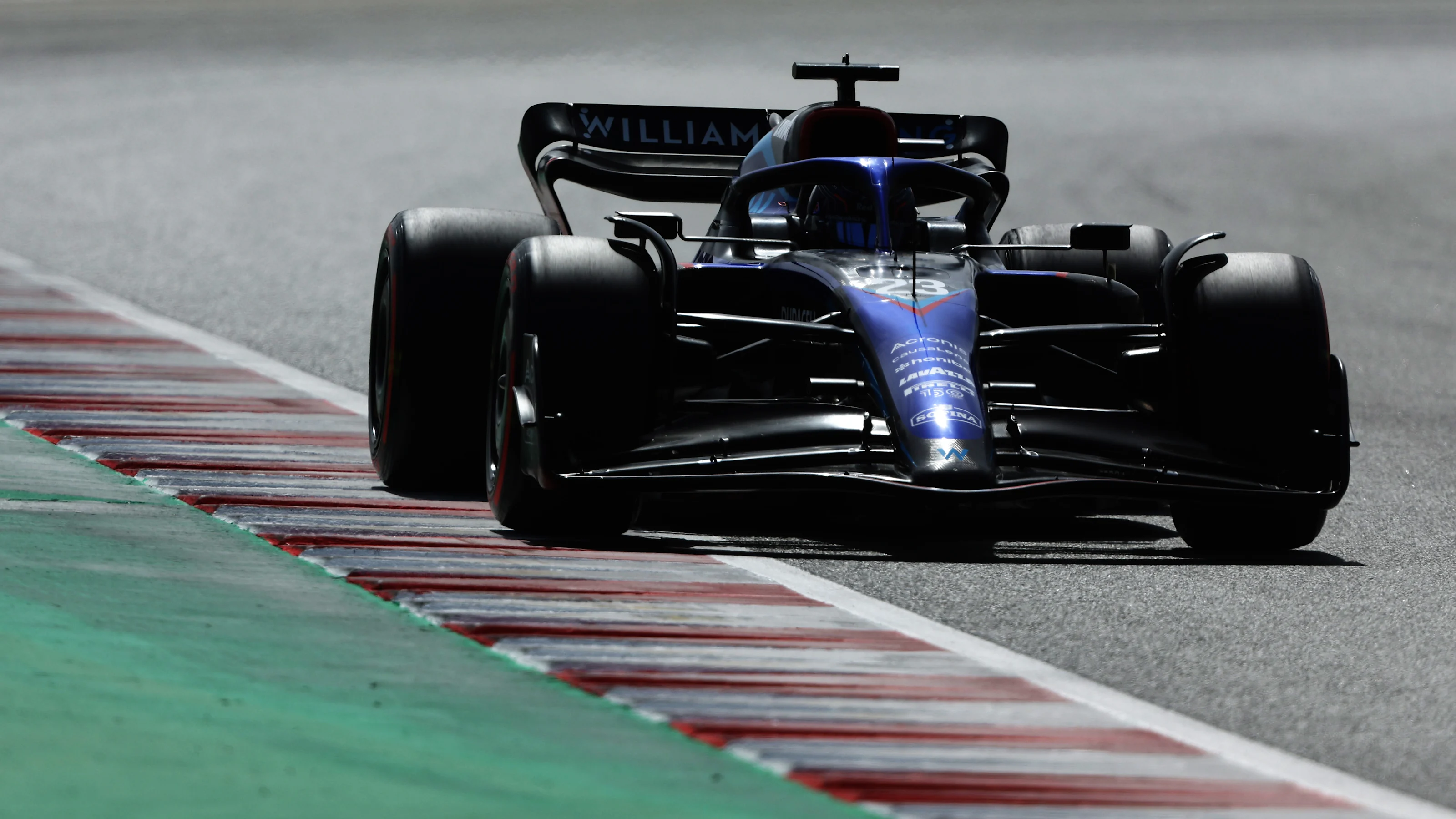 BARCELONA, SPAIN - MAY 21: Alexander Albon of Thailand driving the (23) Williams FW44 Mercedes on