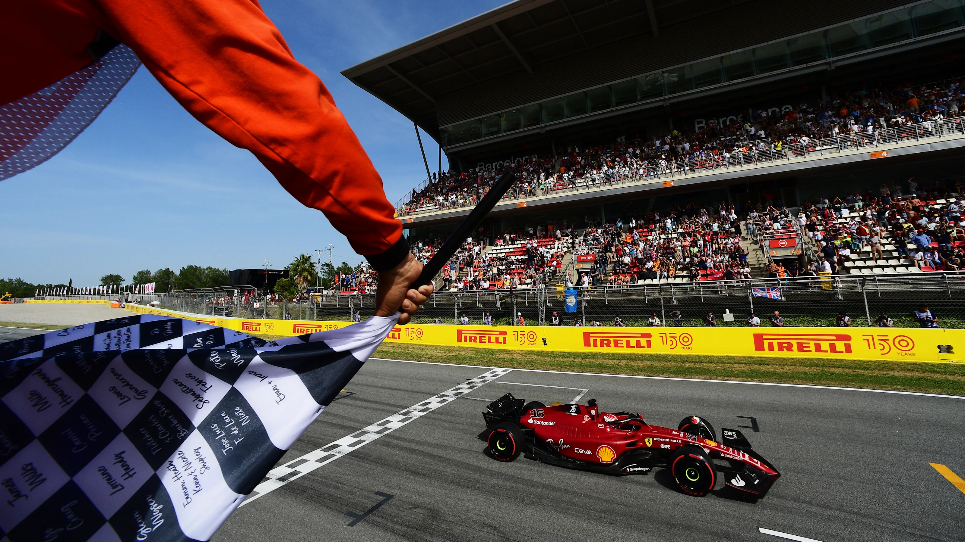 BARCELONA, SPAIN - MAY 21: Pole position qualifier Charles Leclerc of Monaco driving the (16)