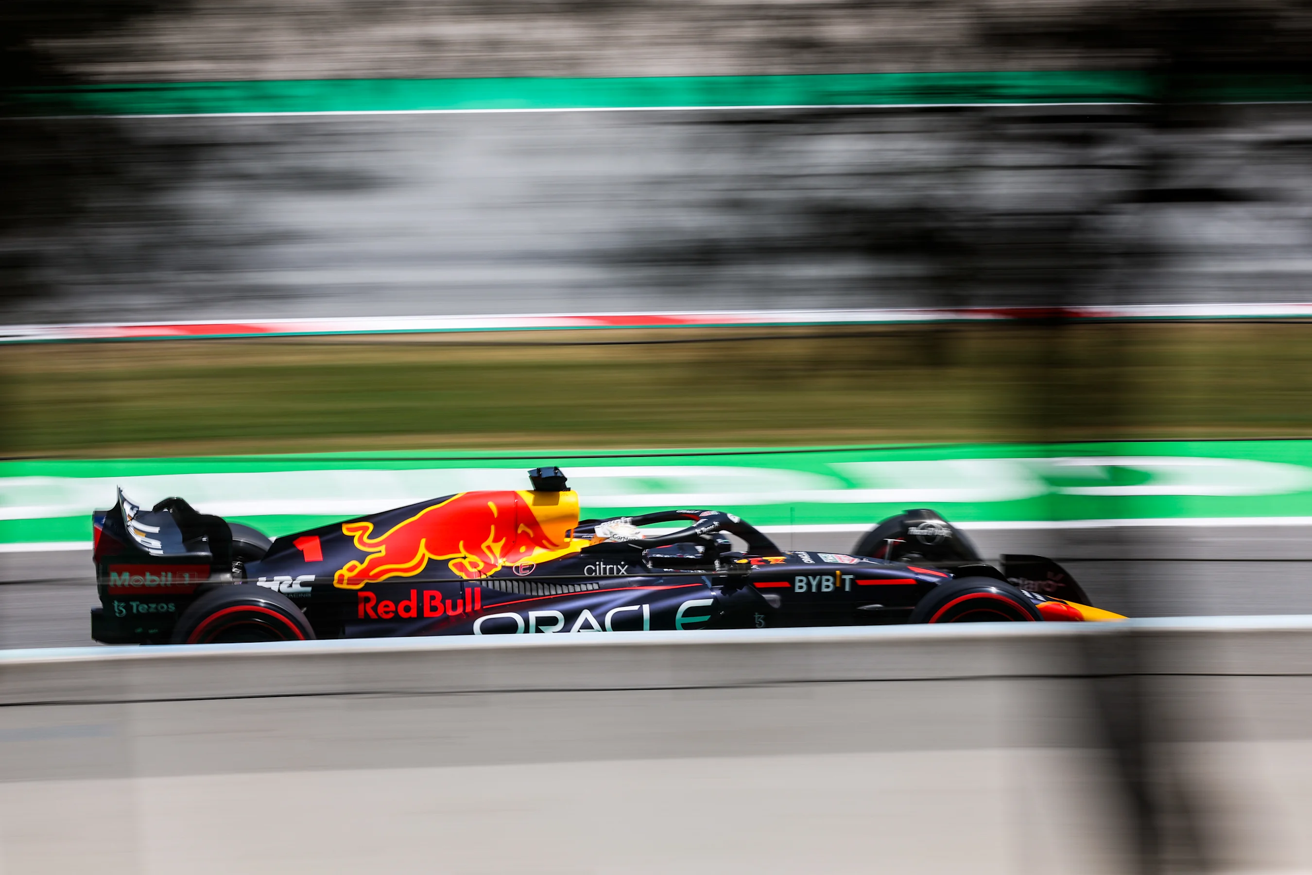 BARCELONA, SPAIN - MAY 21: Max Verstappen of Red Bull Racing and The Netherlands during qualifying