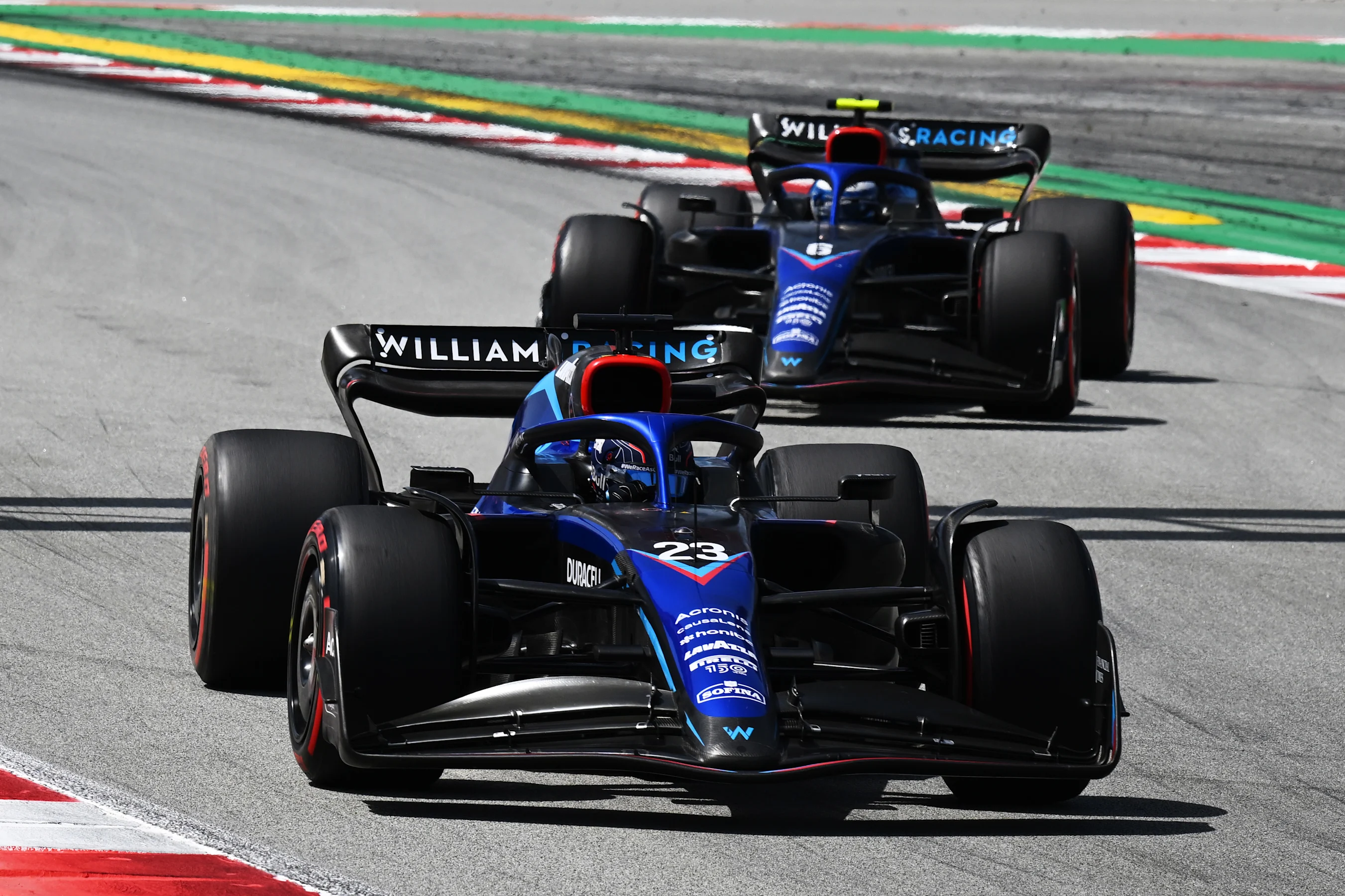 BARCELONA, SPAIN - MAY 22: Alexander Albon of Thailand driving the (23) Williams FW44 Mercedes