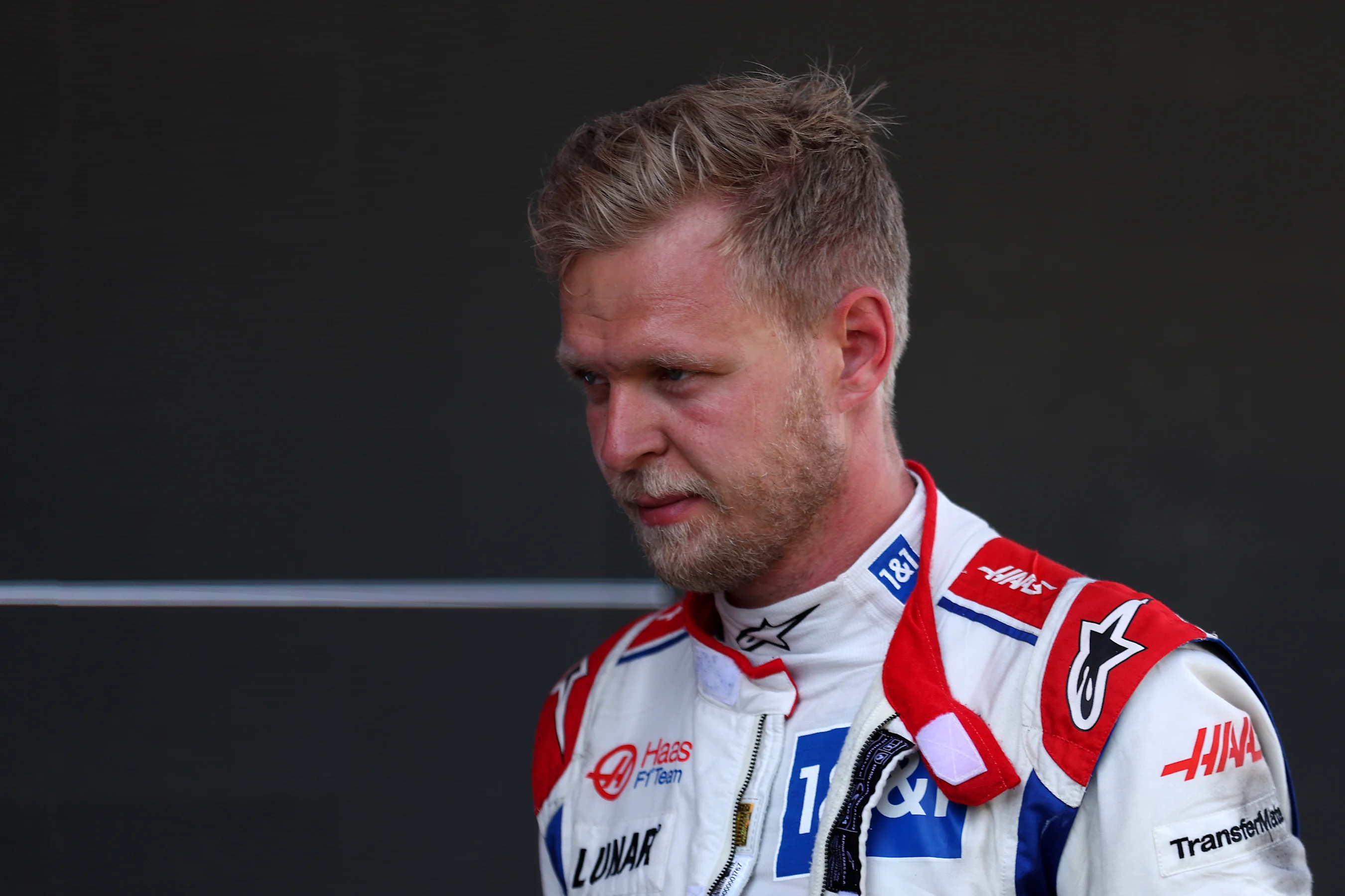 BARCELONA, SPAIN - MAY 22: 17th placed Kevin Magnussen of Denmark and Haas F1 walks in parc ferme