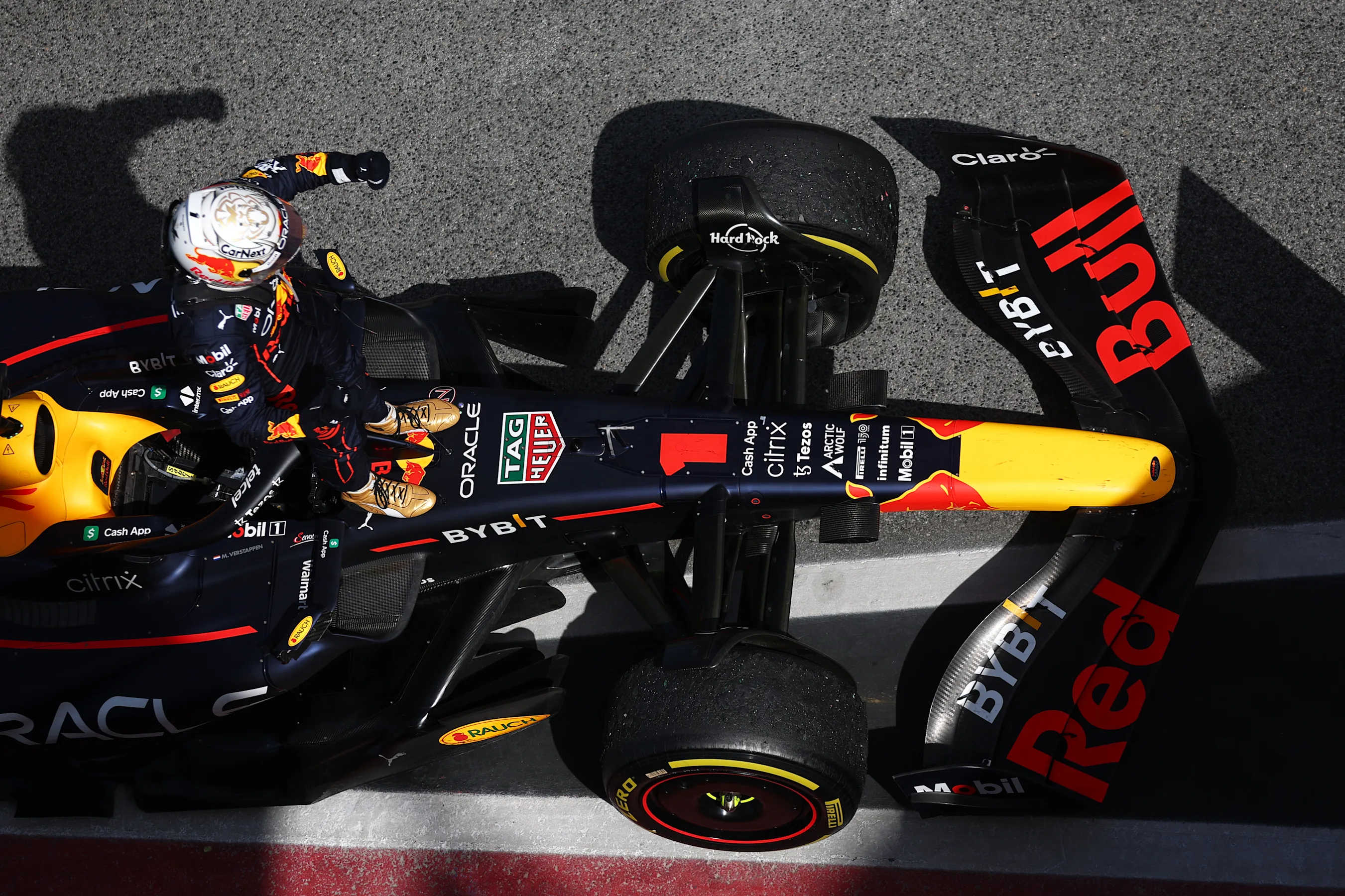 BARCELONA, SPAIN - MAY 22: Race winner Max Verstappen of the Netherlands and Oracle Red Bull Racing