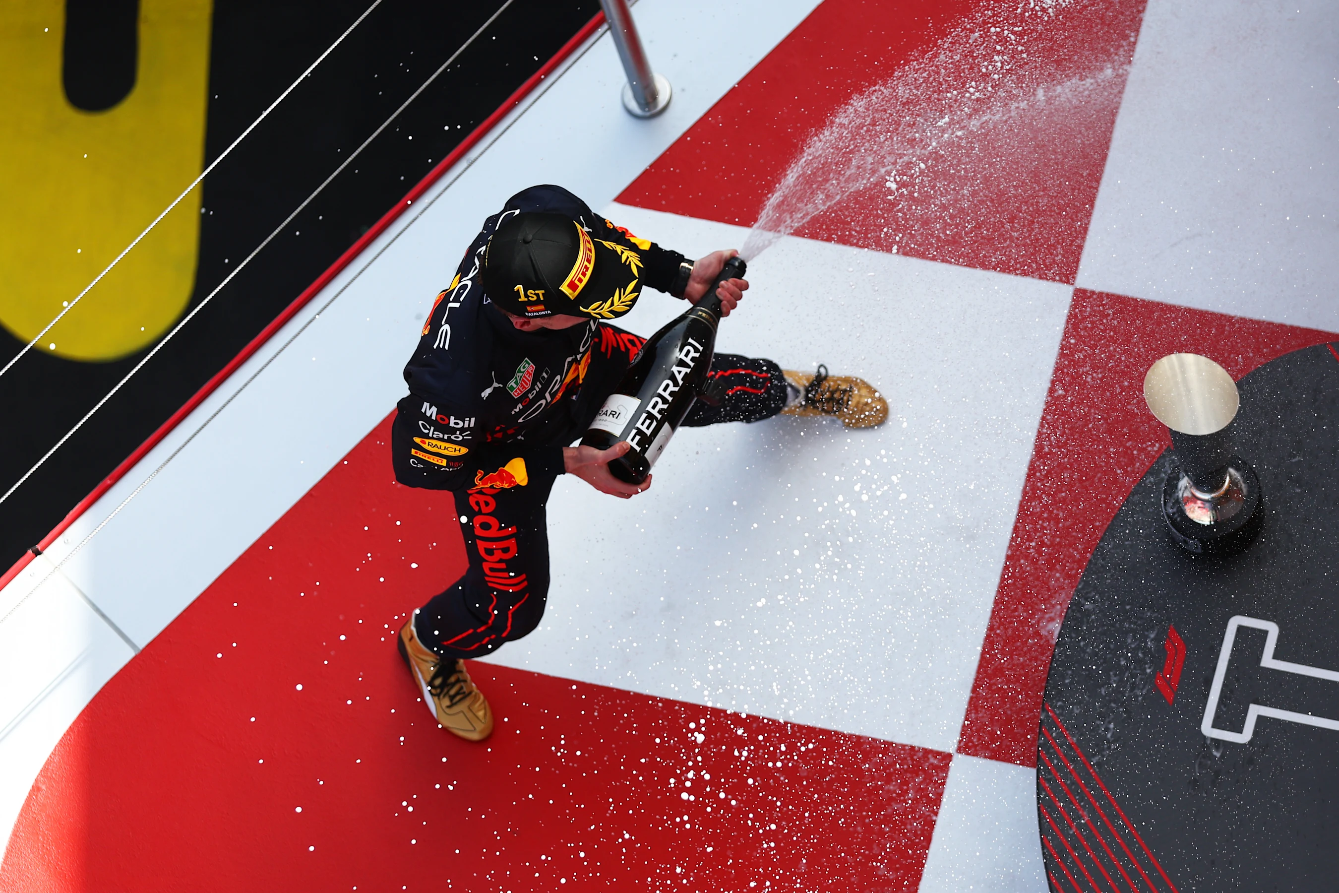 BARCELONA, SPAIN - MAY 22: Race winner Max Verstappen of the Netherlands and Oracle Red Bull Racing