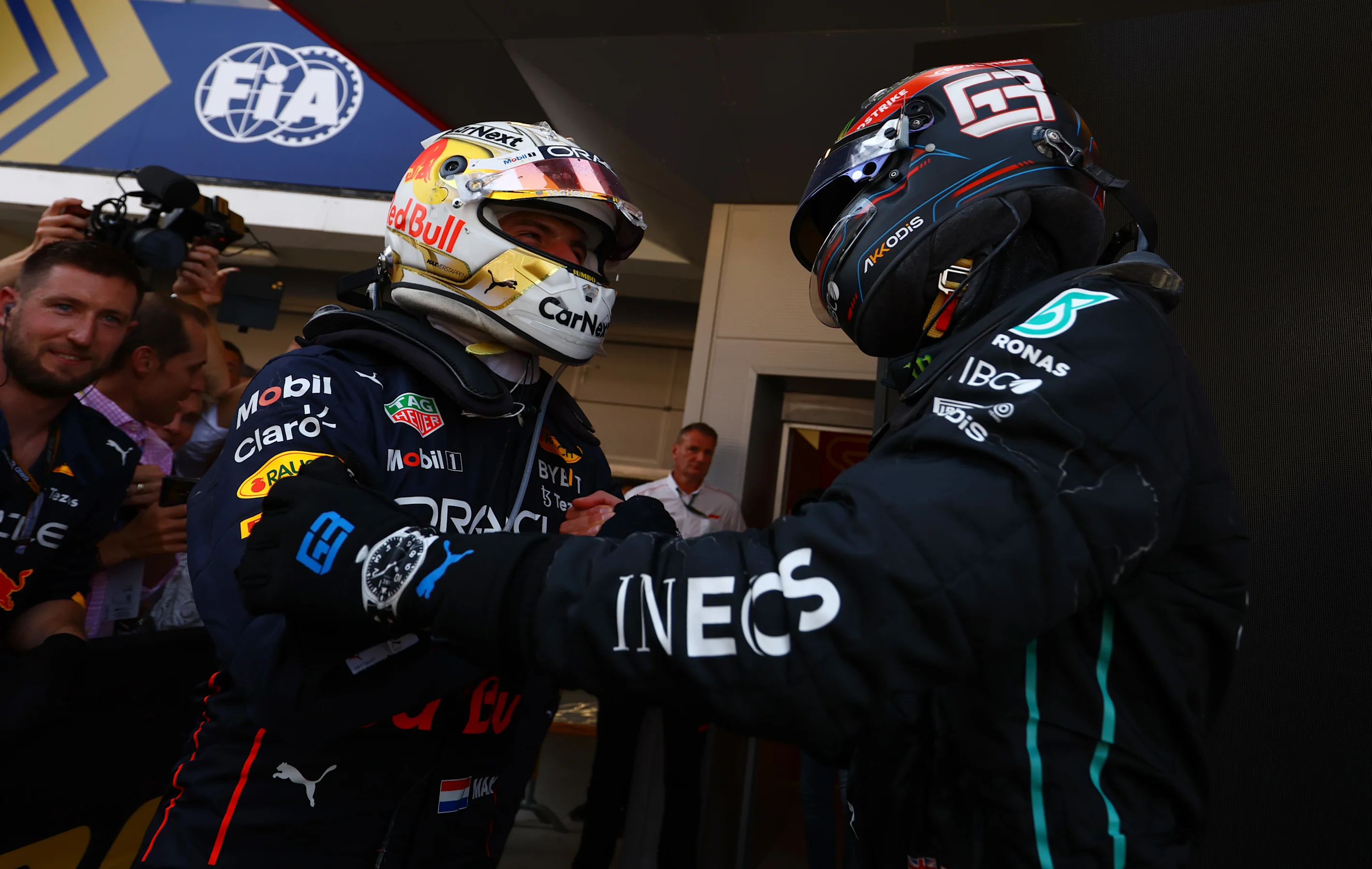 BARCELONA, SPAIN - MAY 22: Race winner Max Verstappen of the Netherlands and Oracle Red Bull Racing
