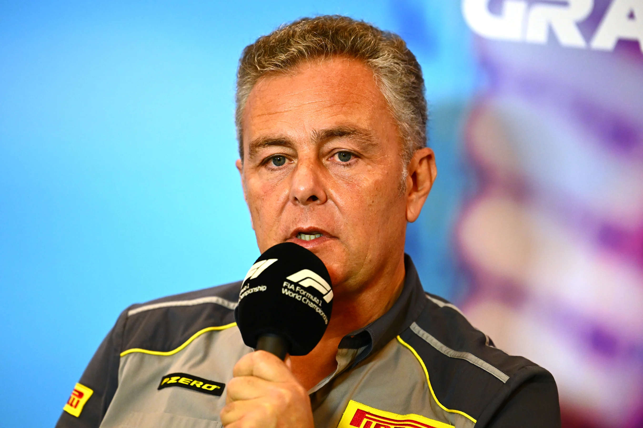 AUSTIN, TEXAS - OCTOBER 22: Director of Pirelli F1 Mario Isola attends the Team Principals Press