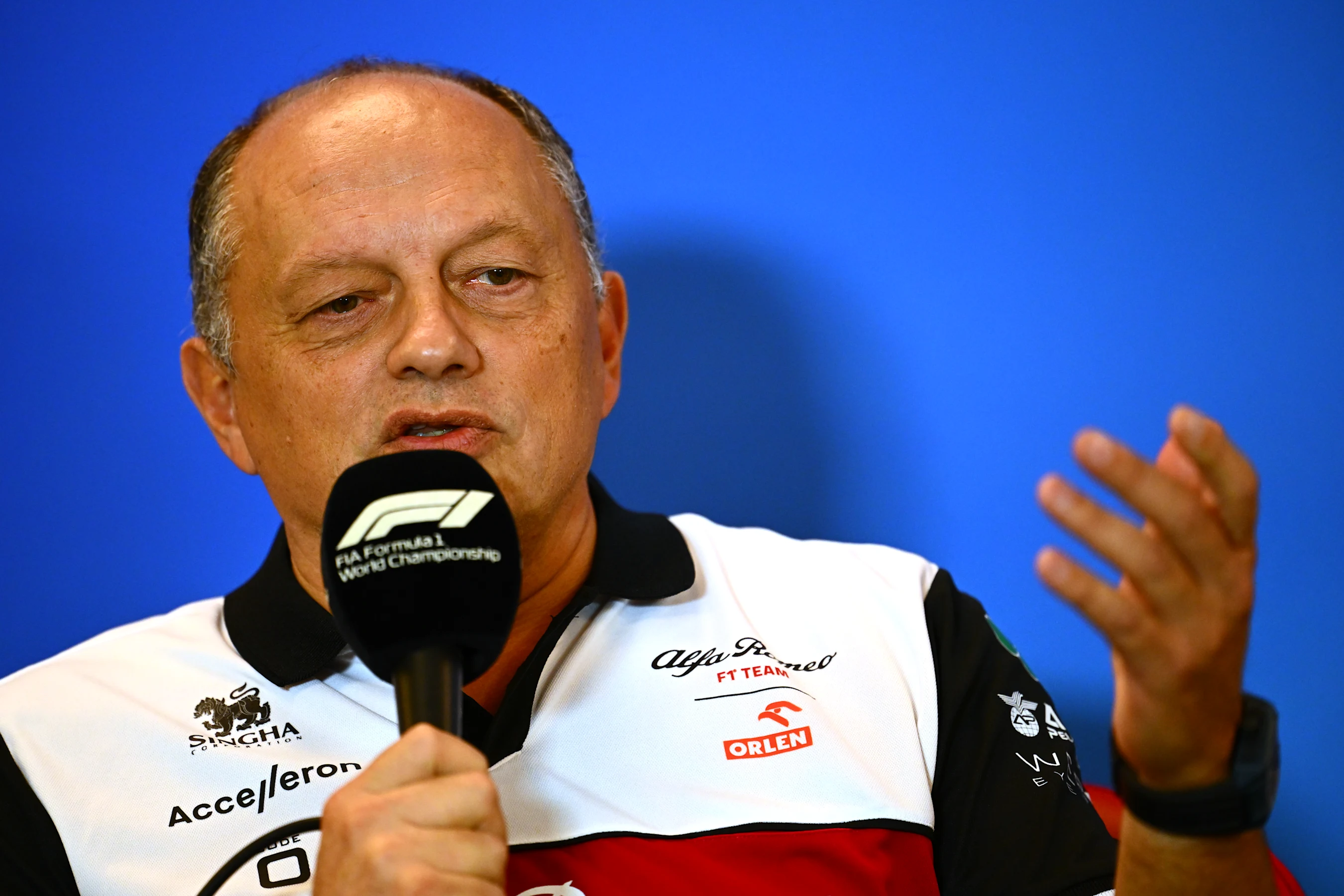 AUSTIN, TEXAS - OCTOBER 22: Alfa Romeo Racing Team Principal Frederic Vasseur attends the Team