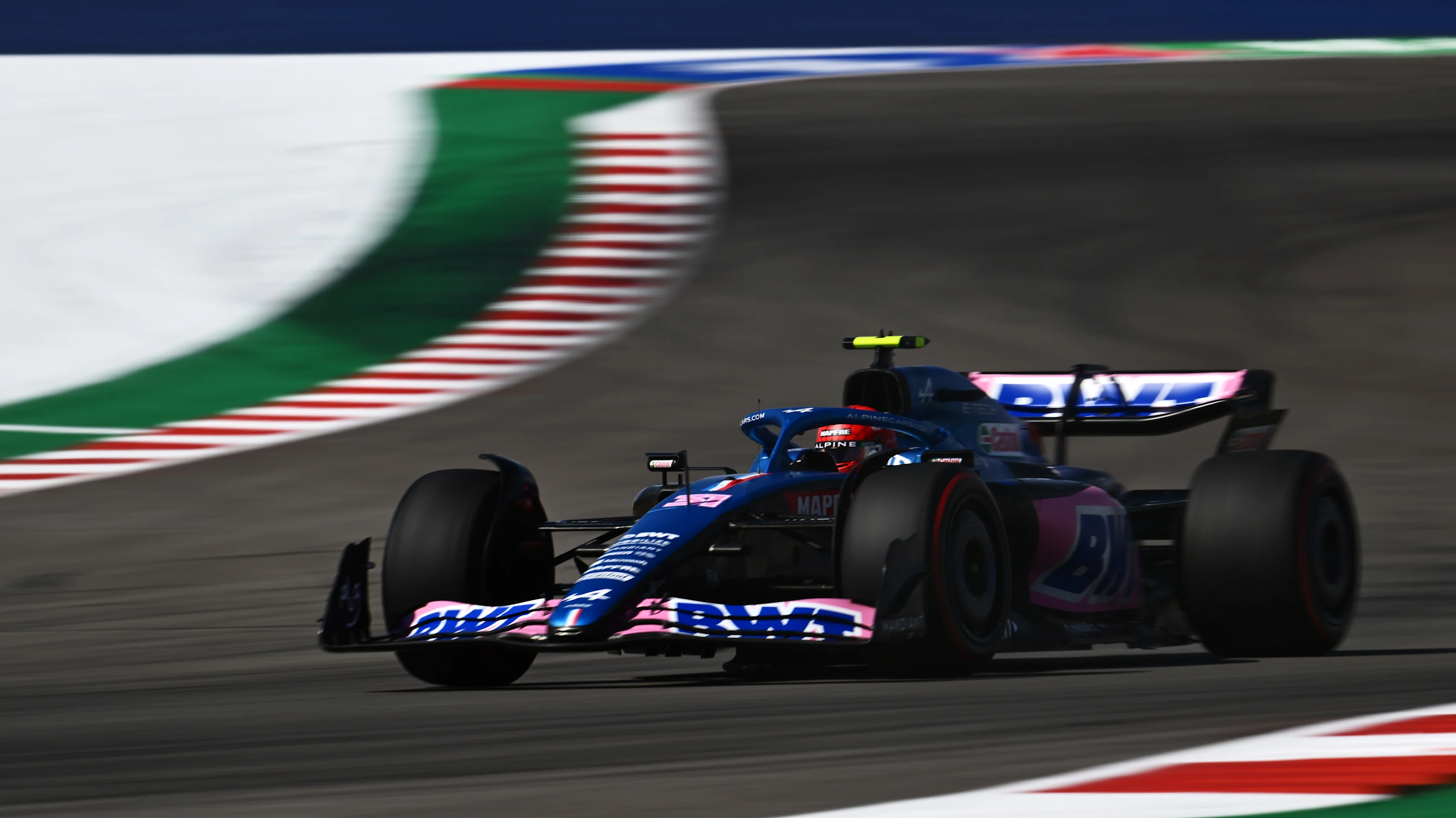 AUSTIN, TEXAS - OCTOBER 22: Esteban Ocon of France driving the (31) Alpine F1 A522 Renault on track