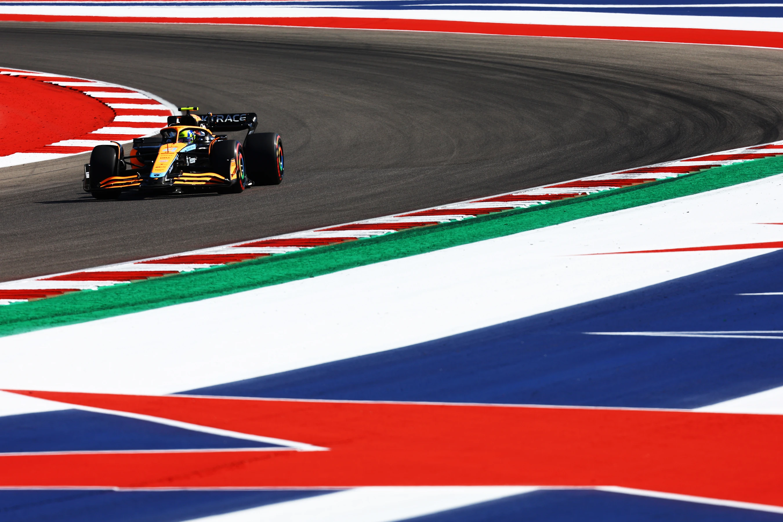 AUSTIN, TEXAS - OCTOBER 22: Lando Norris of Great Britain driving the (4) McLaren MCL36 Mercedes on