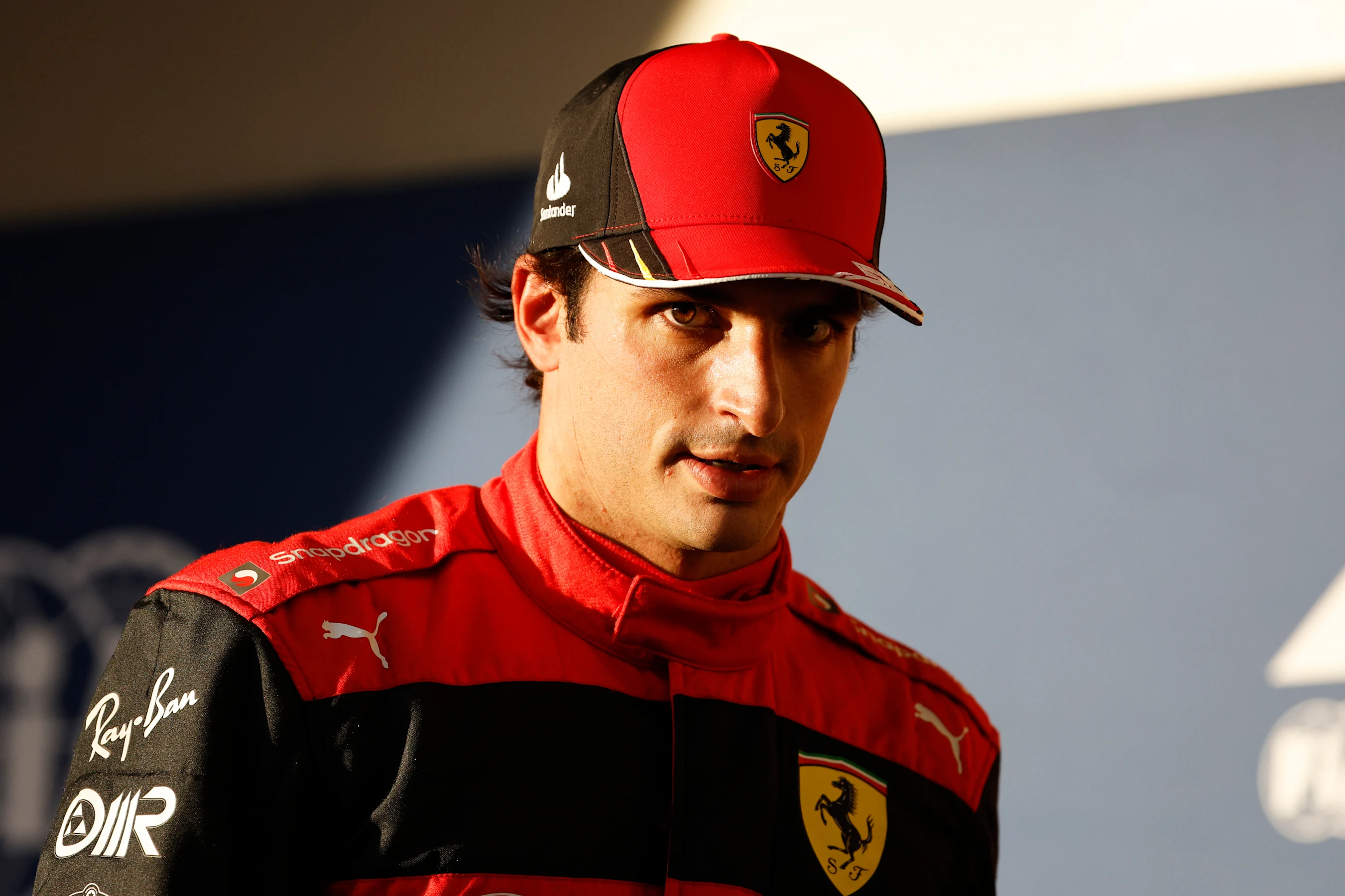 AUSTIN, TEXAS - OCTOBER 22: Pole position qualifier Carlos Sainz of Spain and Ferrari looks on in