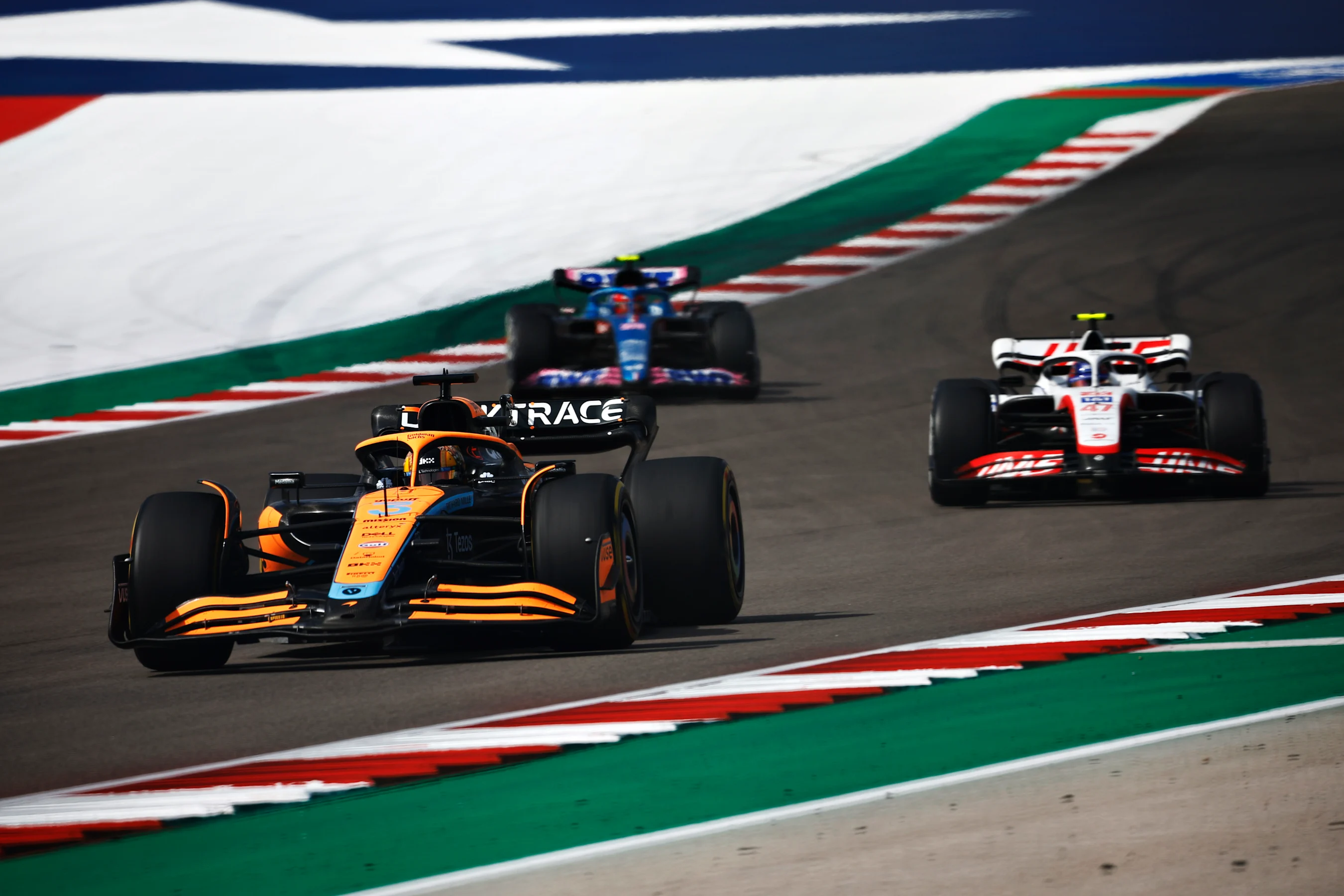 AUSTIN, TEXAS - OCTOBER 23: Daniel Ricciardo of Australia driving the (3) McLaren MCL36 Mercedes