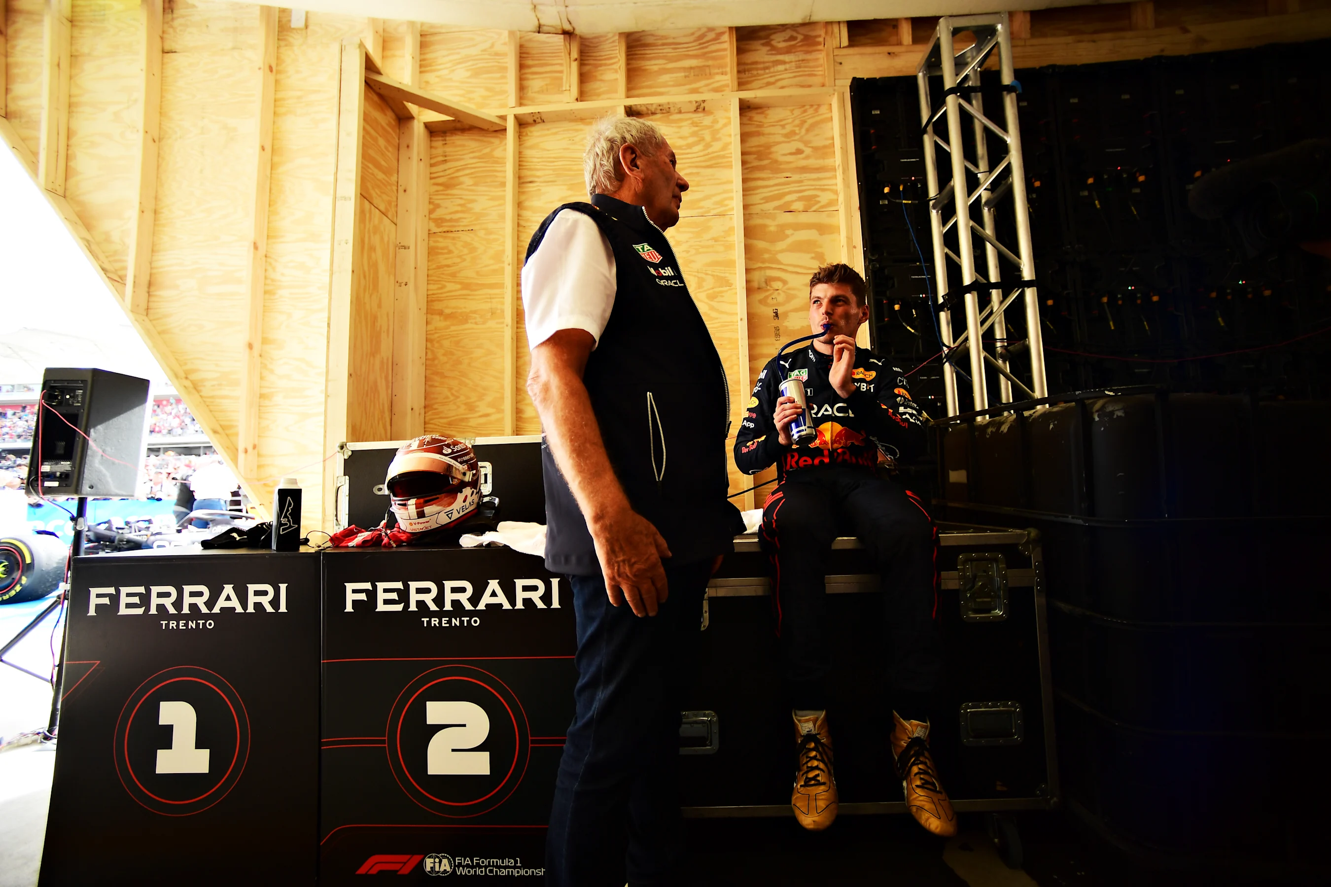 AUSTIN, TEXAS - OCTOBER 23: Race winner Max Verstappen of the Netherlands and Oracle Red Bull