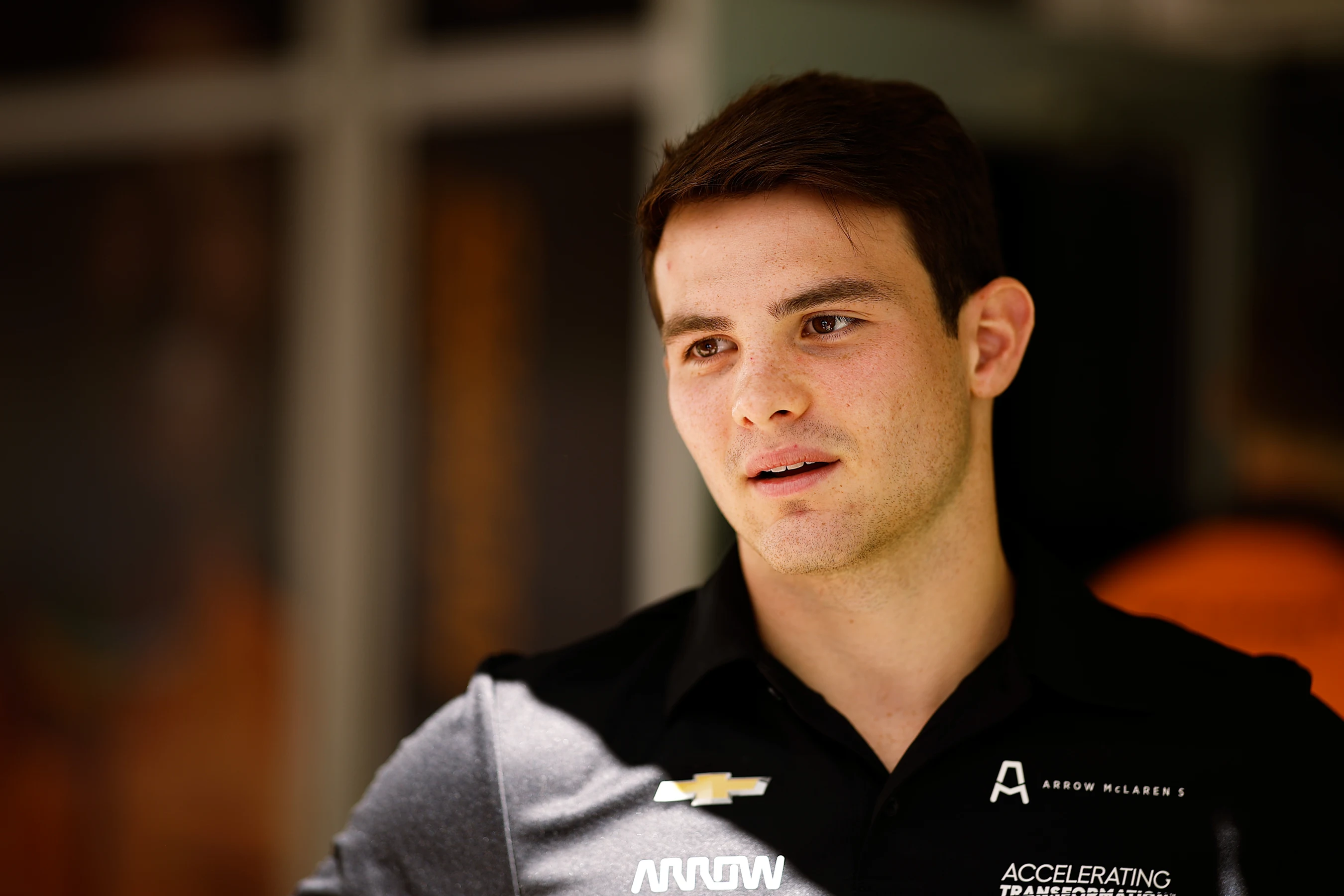 AUSTIN, TEXAS - OCTOBER 20: Pato O'Ward of Mexico and McLaren looks on in the Paddock during
