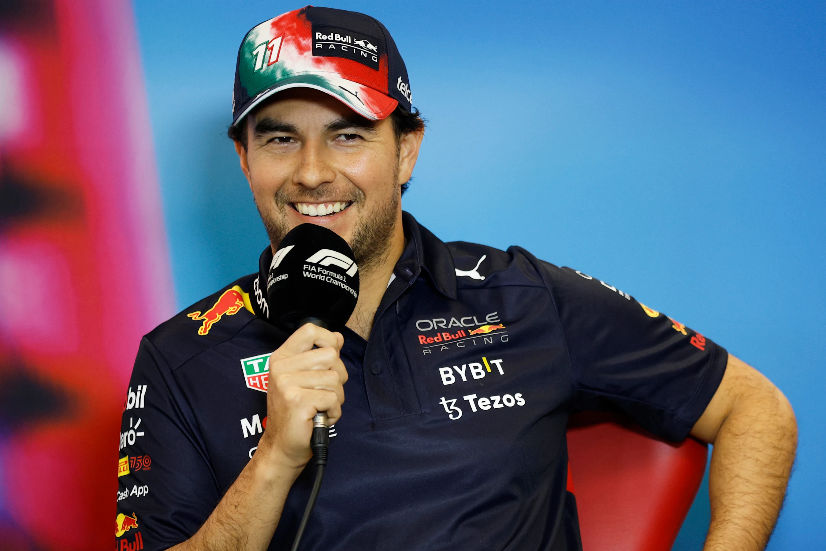 AUSTIN, TEXAS - OCTOBER 20: Sergio Perez of Mexico and Oracle Red Bull Racing attends the Drivers