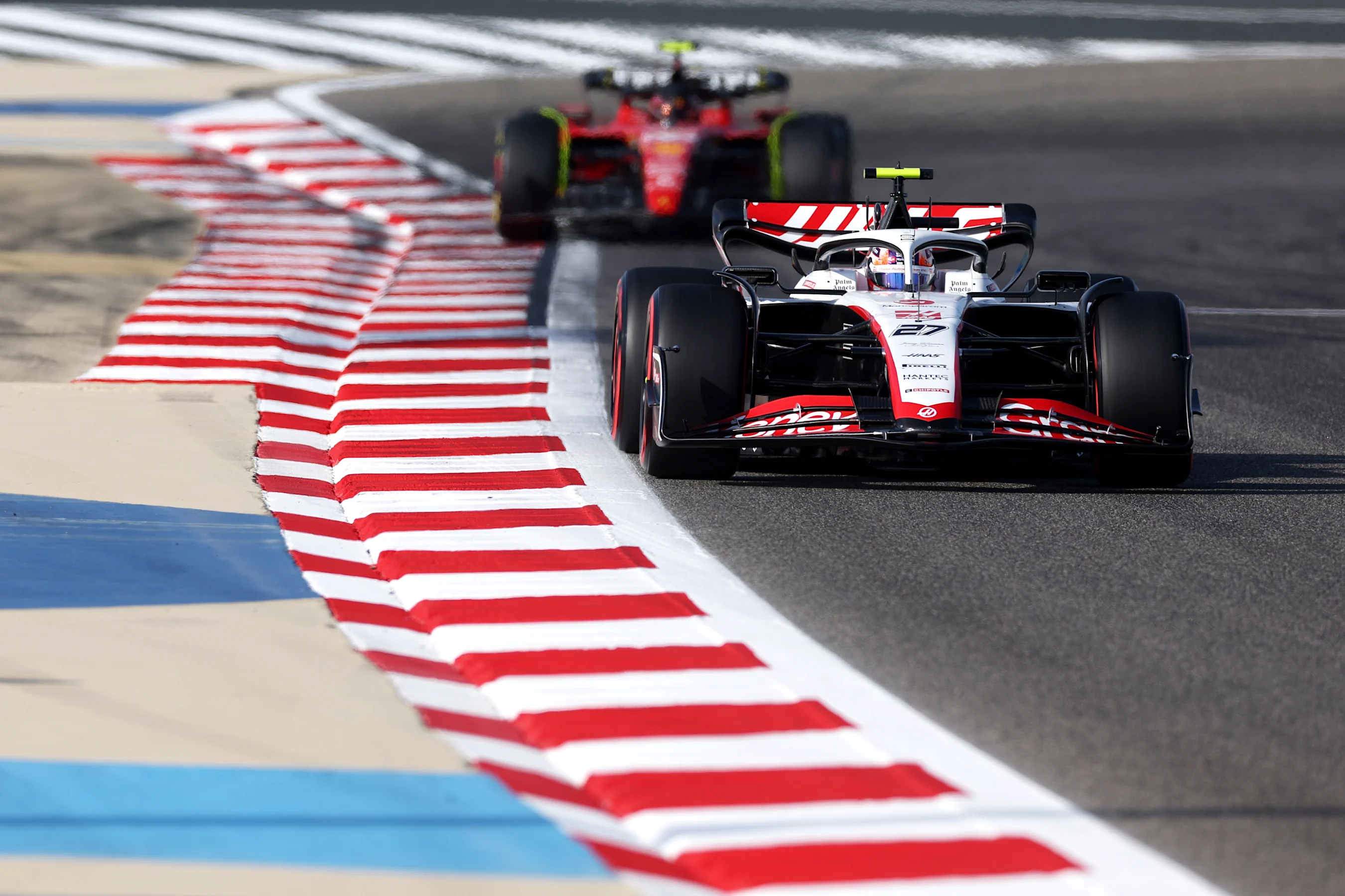 BAHRAIN, BAHRAIN - MARCH 03: Nico Hulkenberg of Germany driving the (27) Haas F1 VF-23 Ferrari on