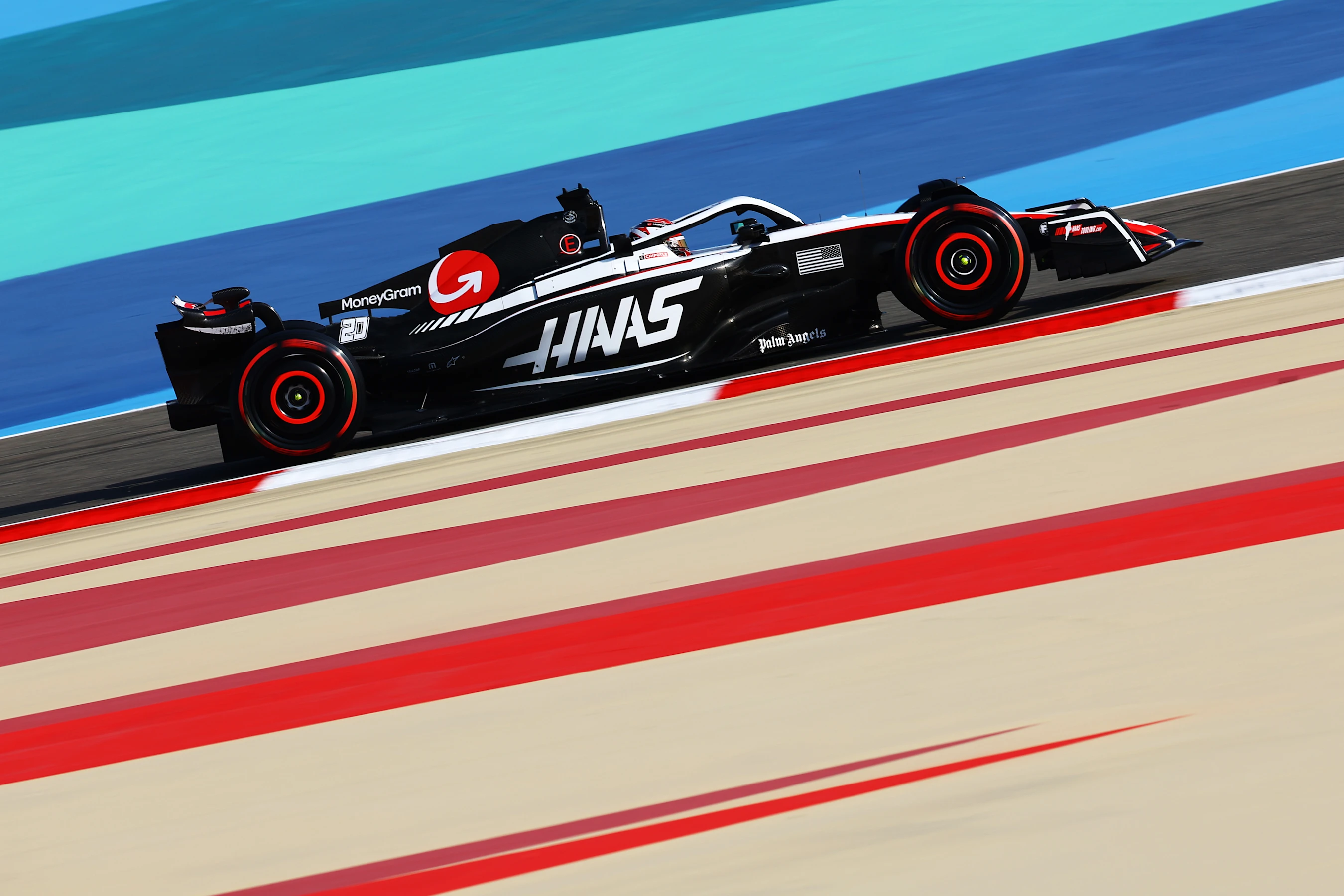 BAHRAIN, BAHRAIN - MARCH 04: Kevin Magnussen of Denmark driving the (20) Haas F1 VF-23 Ferrari on