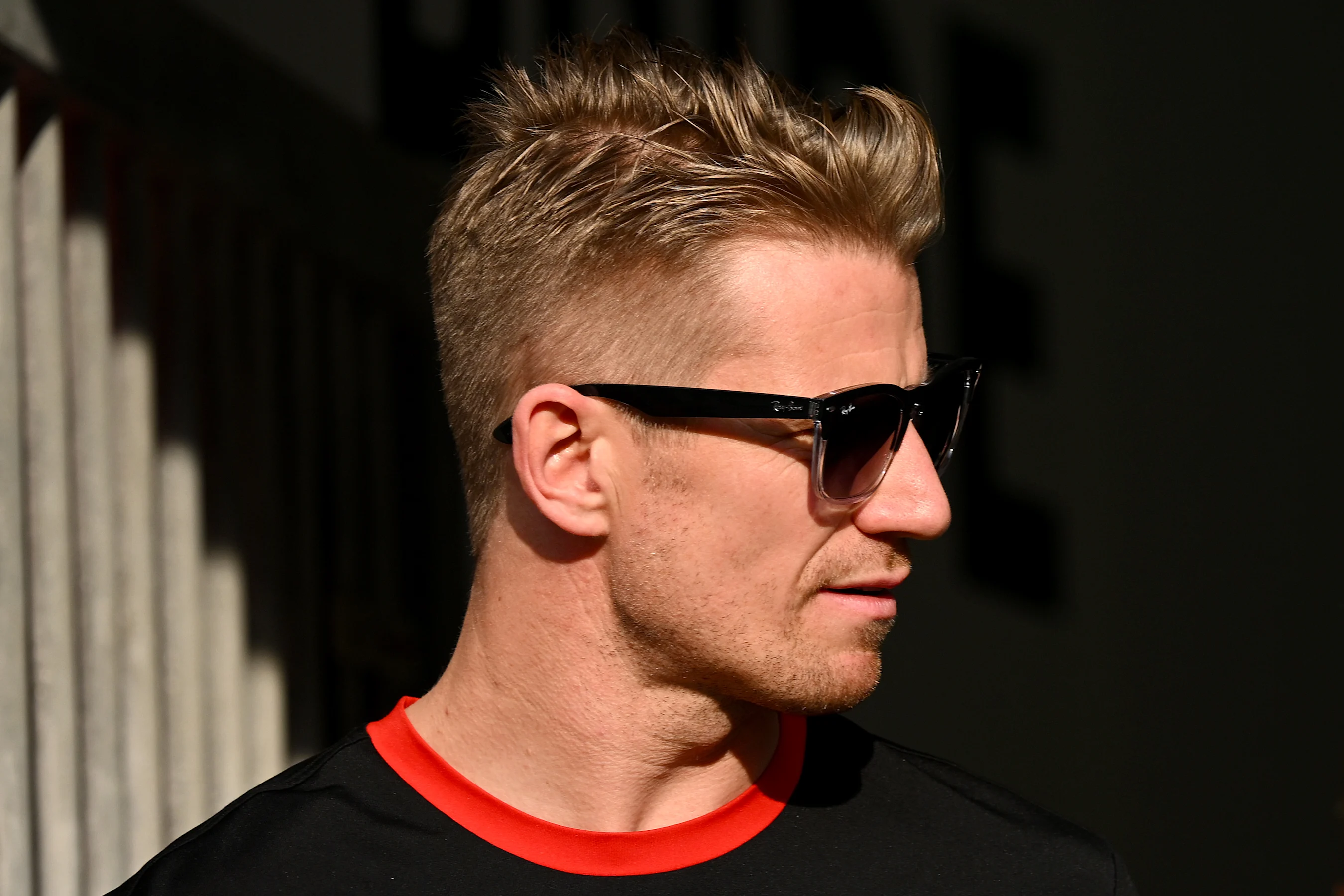 BAHRAIN, BAHRAIN - MARCH 05: Nico Hulkenberg of Germany and Haas F1 looks on prior to the F1 Grand